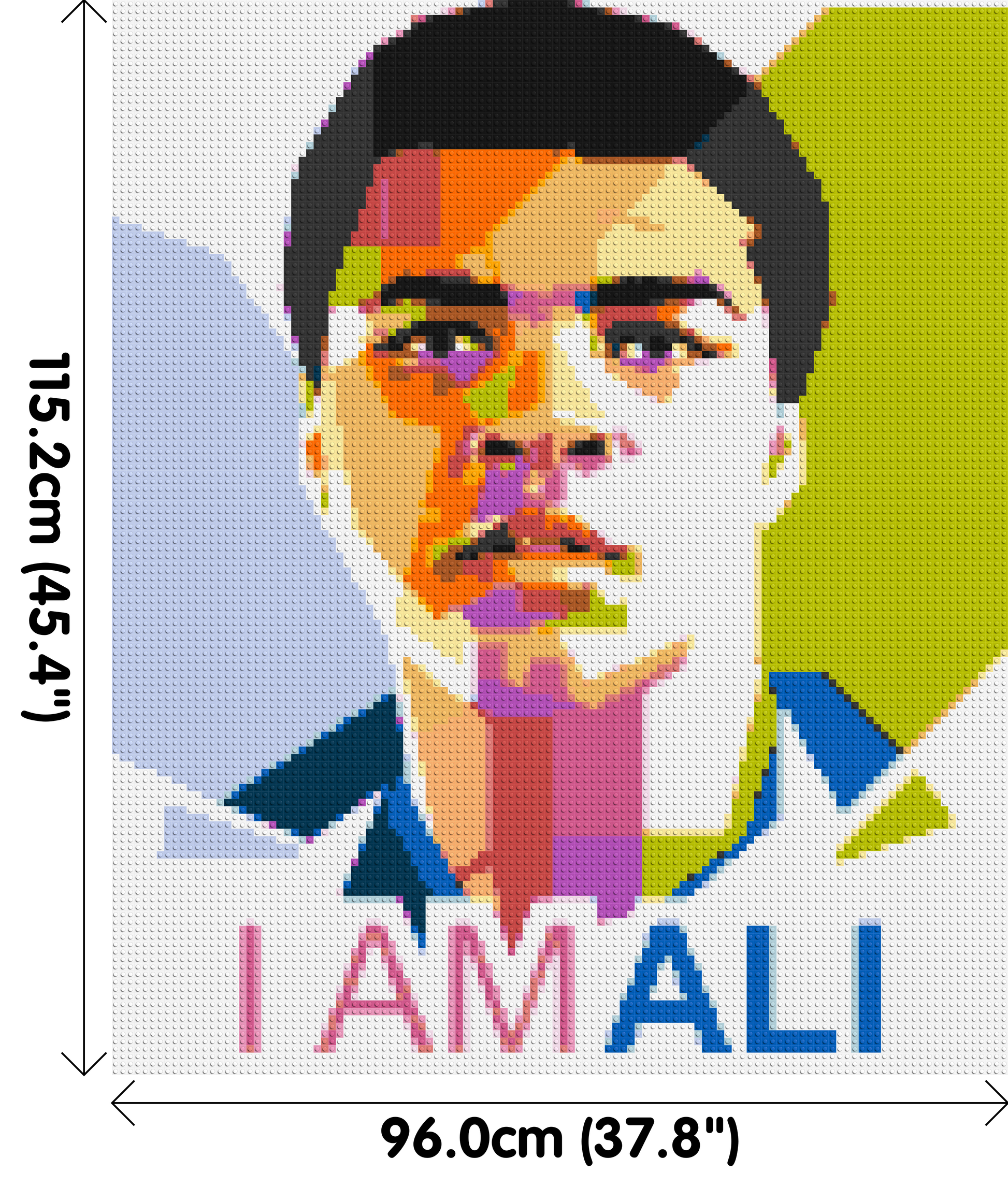 Muhammad Ali - Brick Art Mosaic Kit 5x6 dimensions