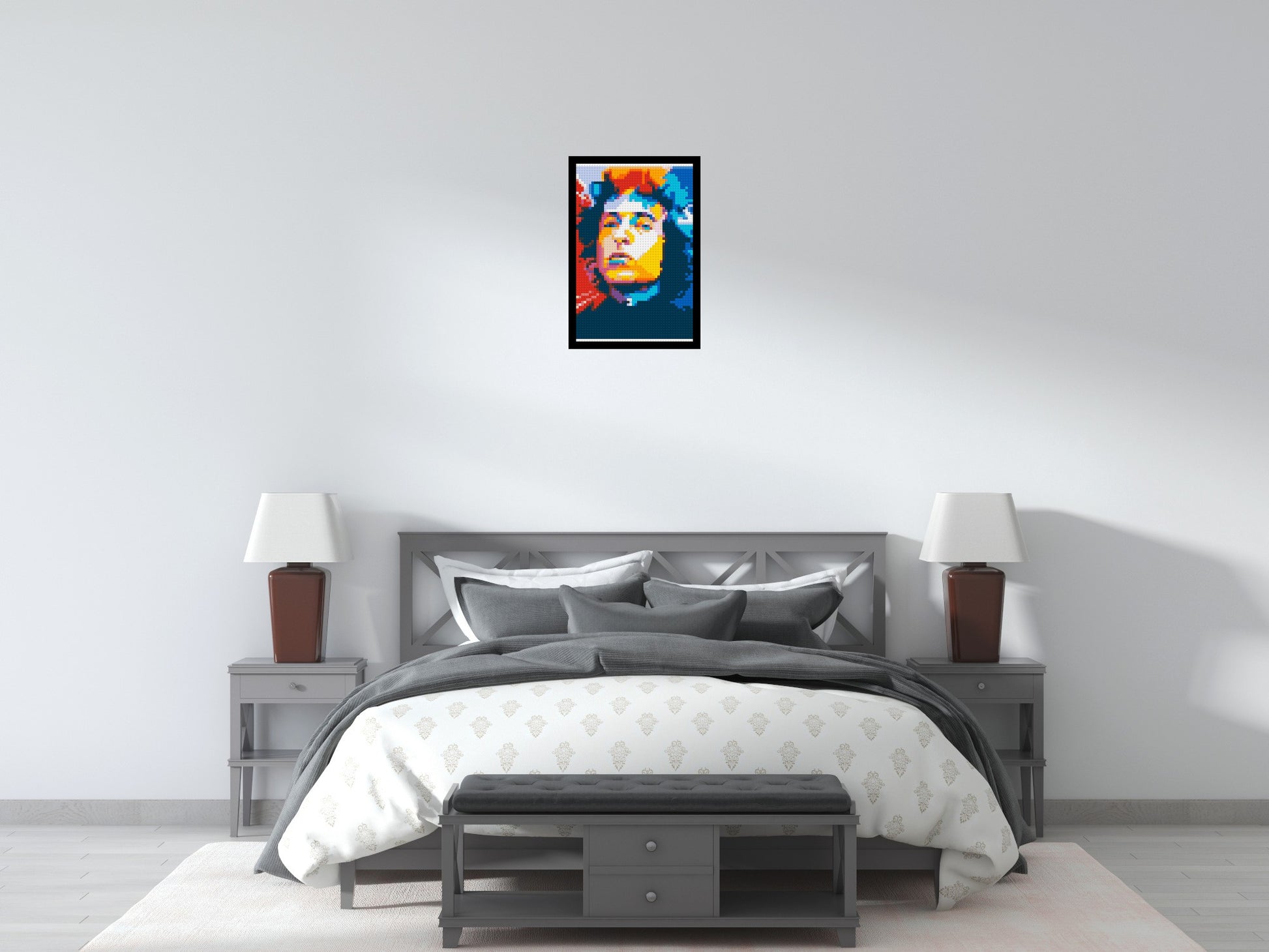 Bob Dylan - Brick Art Mosaic Kit 2x3 scene with frame