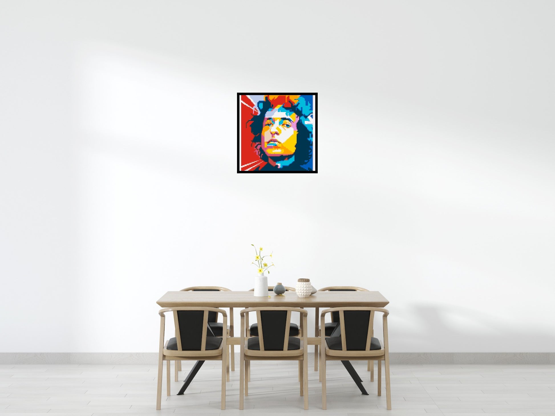 Bob Dylan - Brick Art Mosaic Kit 4x4 scene with frame