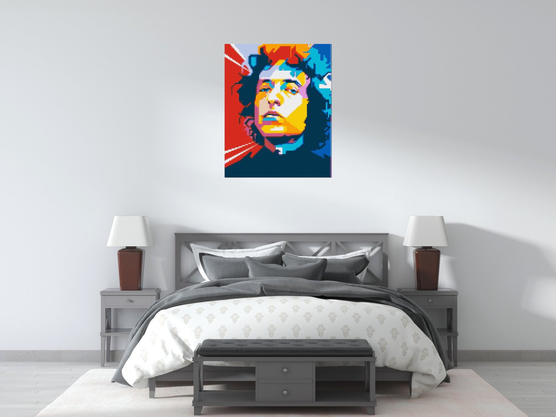Bob Dylan - Brick Art Mosaic Kit 4x5 scene