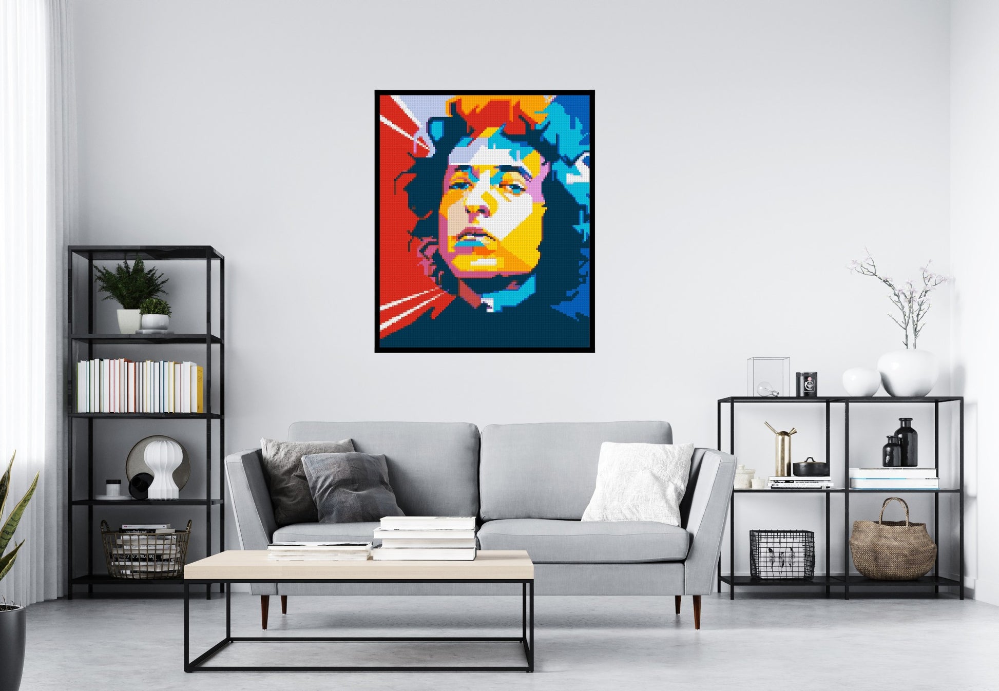 Bob Dylan - Brick Art Mosaic Kit 5x6 scene with frame
