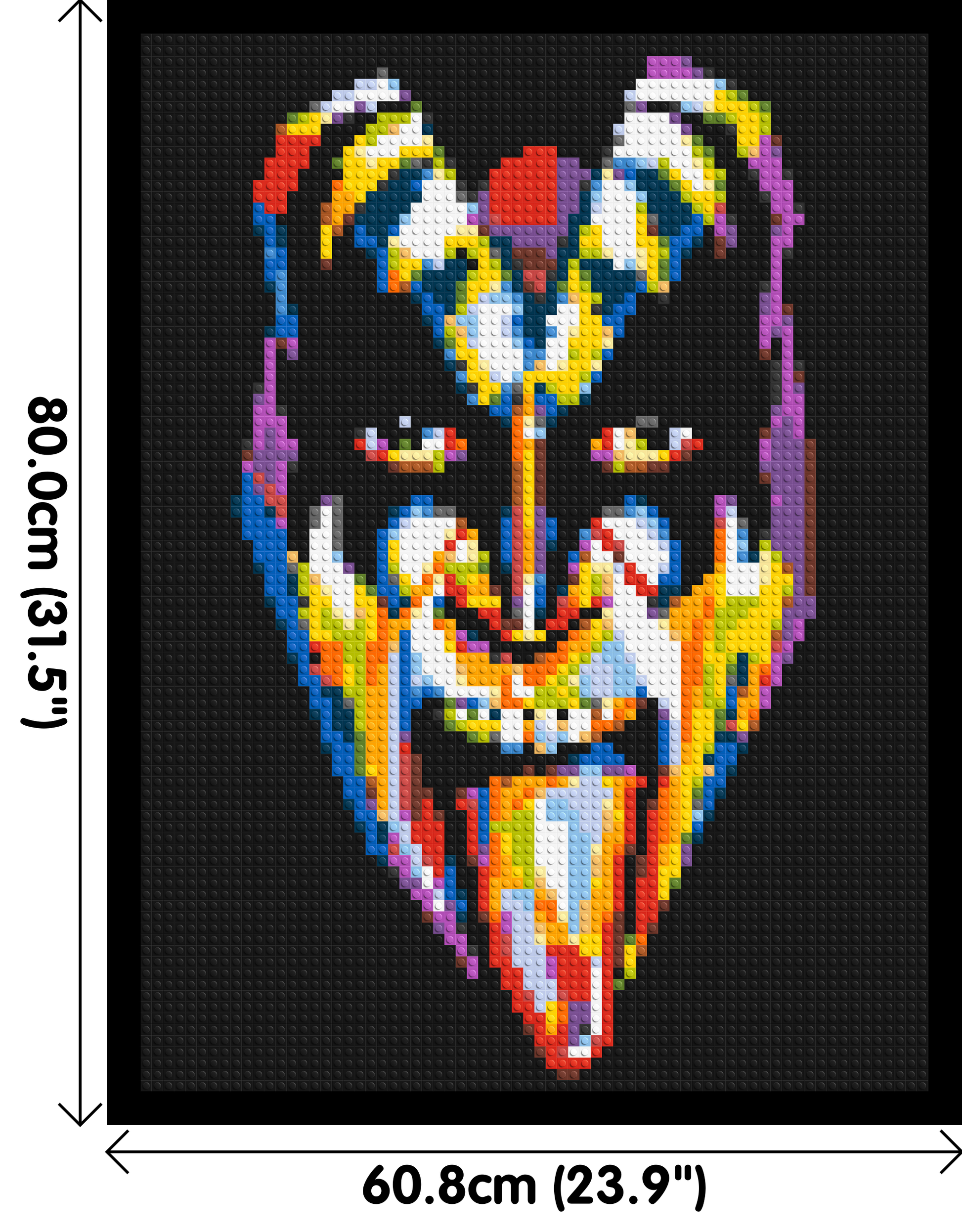 Gene Simmons - Brick Art Mosaic Kit 3x4 dimensions with frame