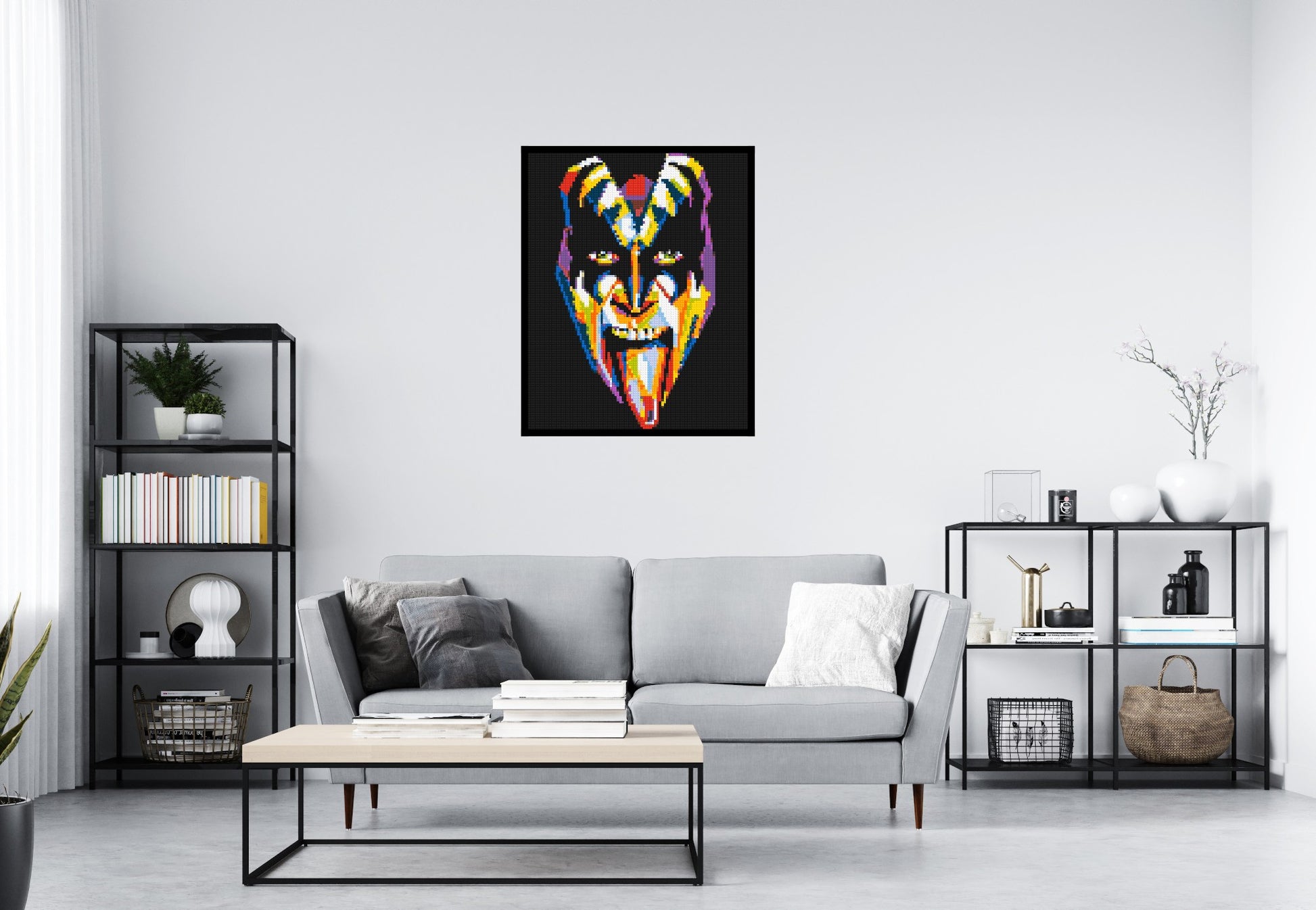 Gene Simmons - Brick Art Mosaic Kit 4x5 scene with frame