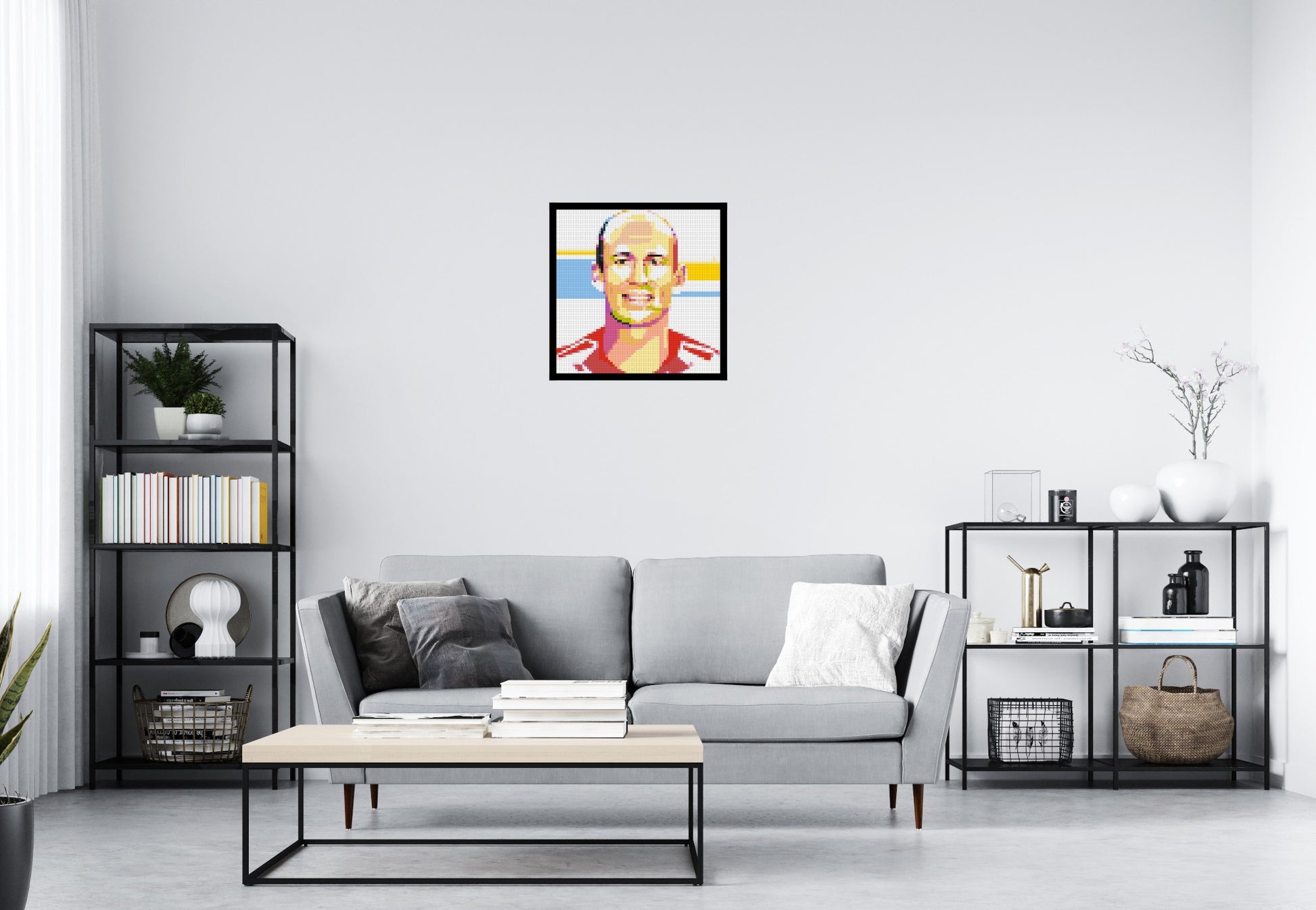 Arjen Robben - Brick Art Mosaic Kit 3x3 scene with frame