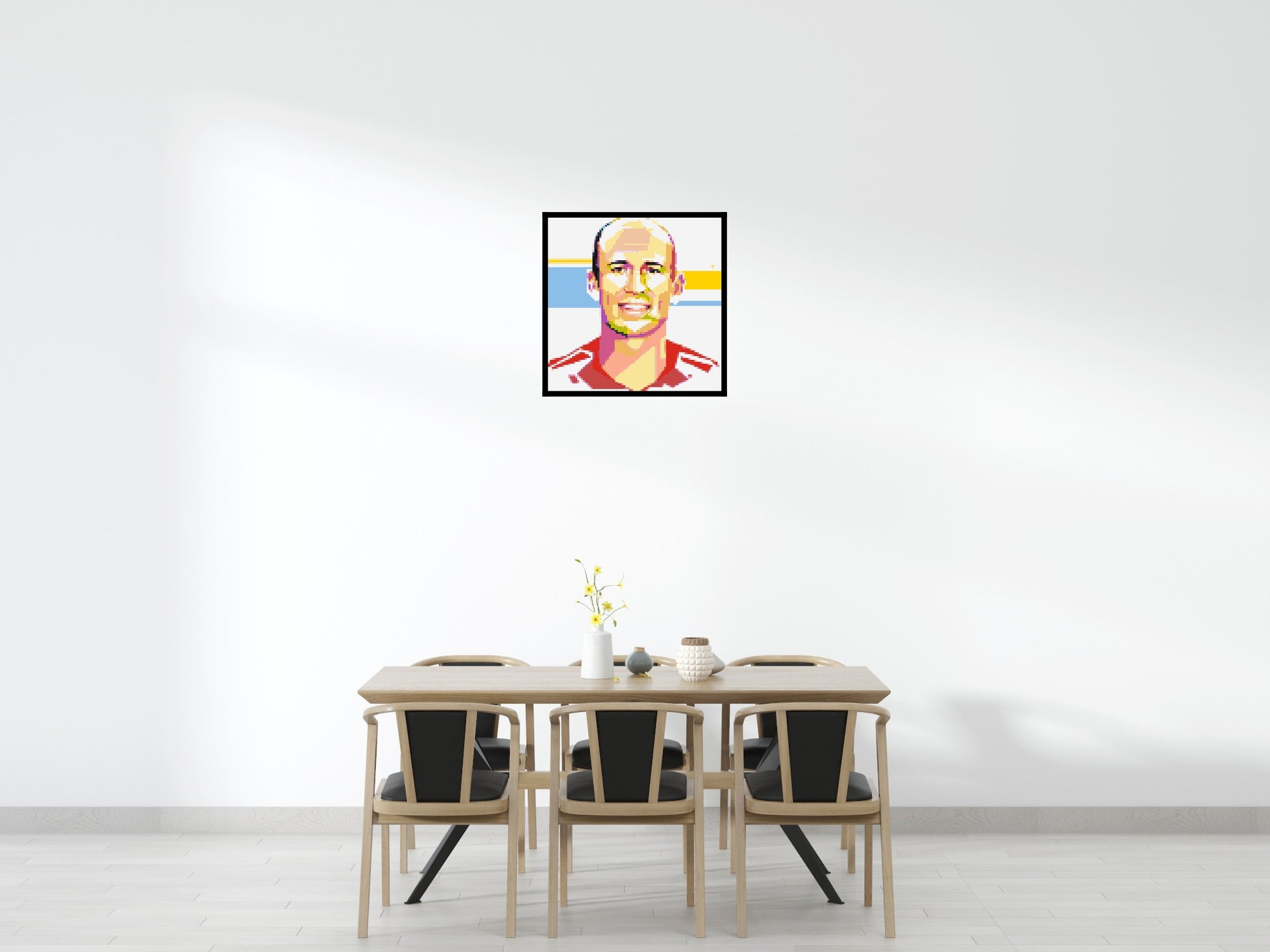 Arjen Robben - Brick Art Mosaic Kit 4x4 scene with frame