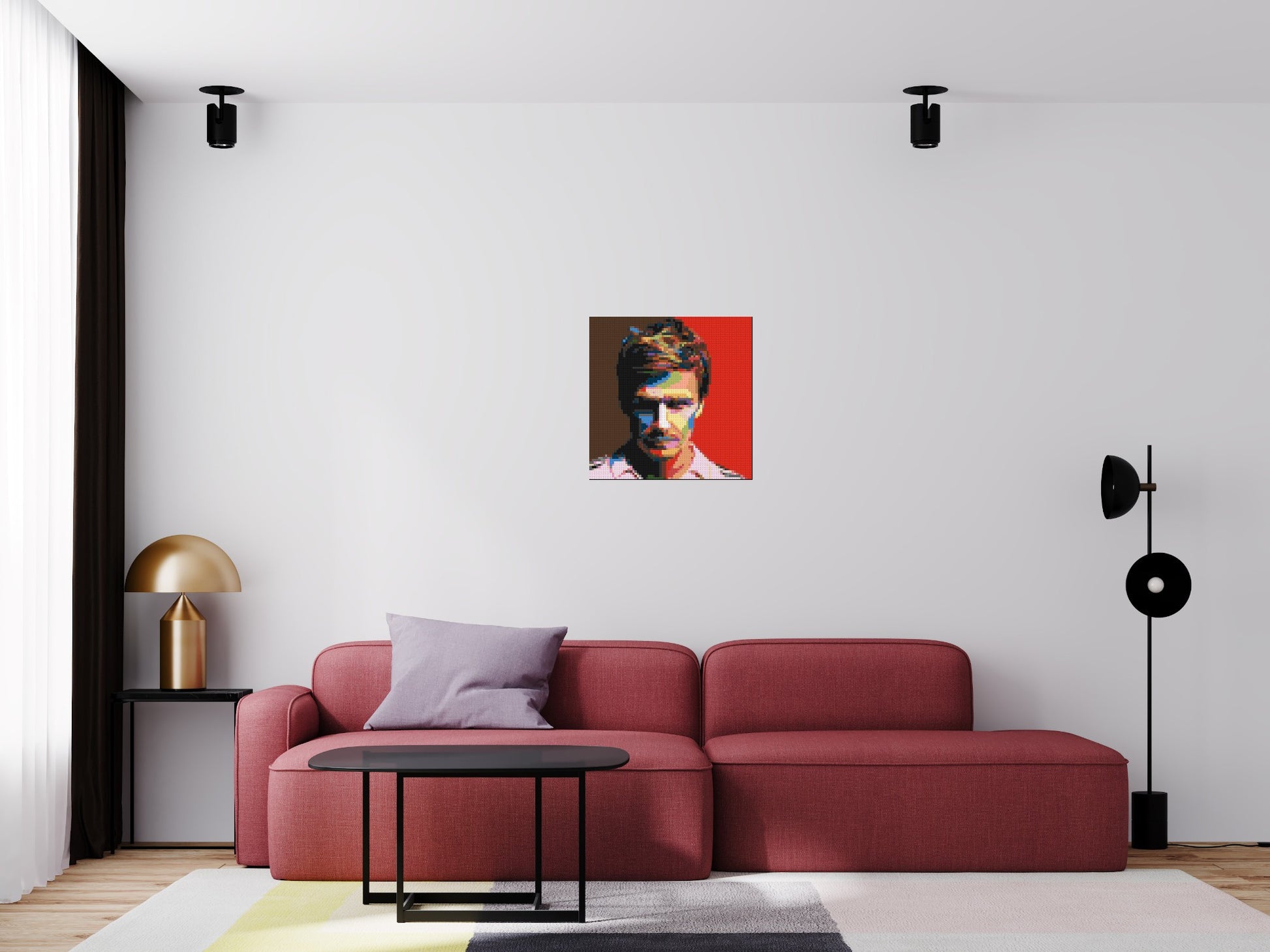 David Beckham - Brick Art Mosaic Kit 3x3 scene