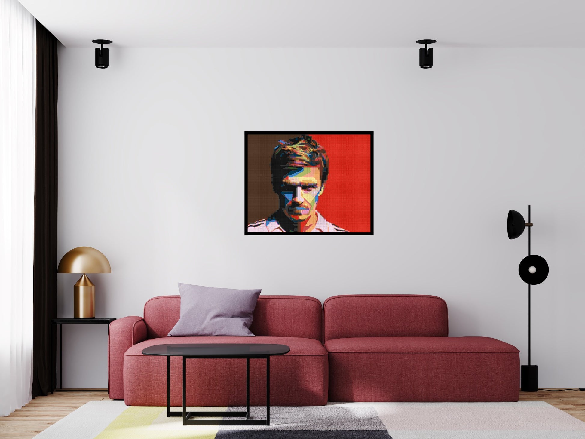 David Beckham - Brick Art Mosaic Kit 5x4 scene with frame