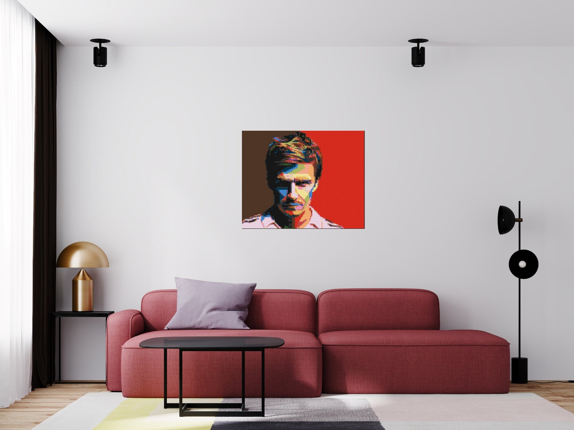 David Beckham - Brick Art Mosaic Kit 5x4 scene