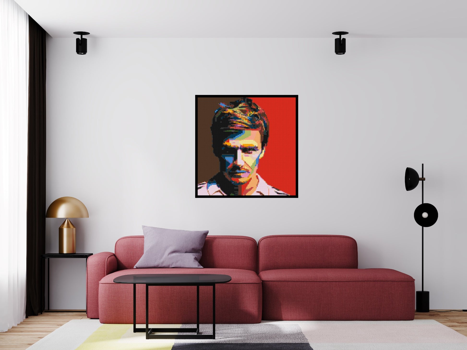 David Beckham - Brick Art Mosaic Kit 5x5 scene with frame