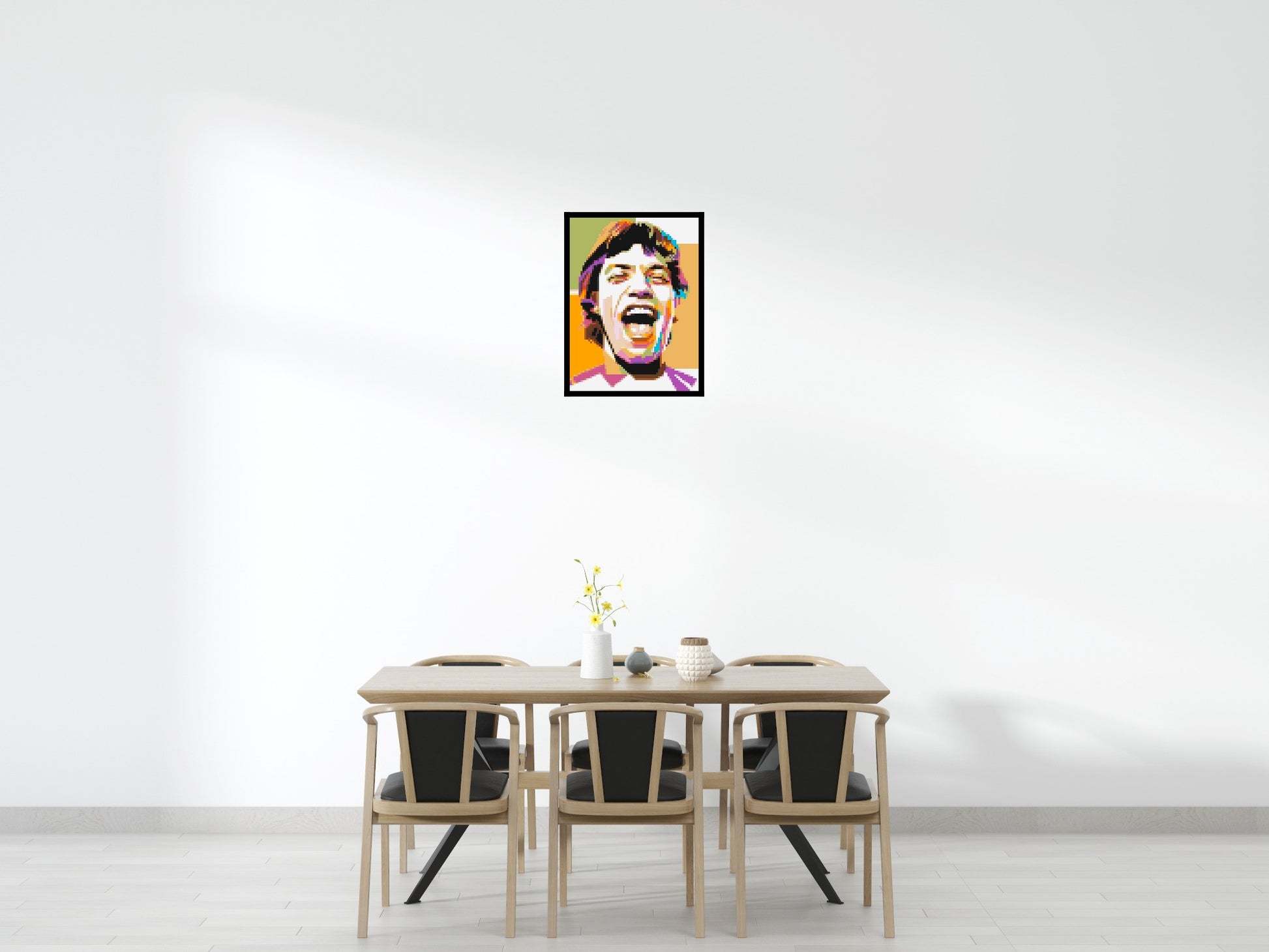 Mick Jagger - Brick Art Mosaic Kit 3x4 scene with frame
