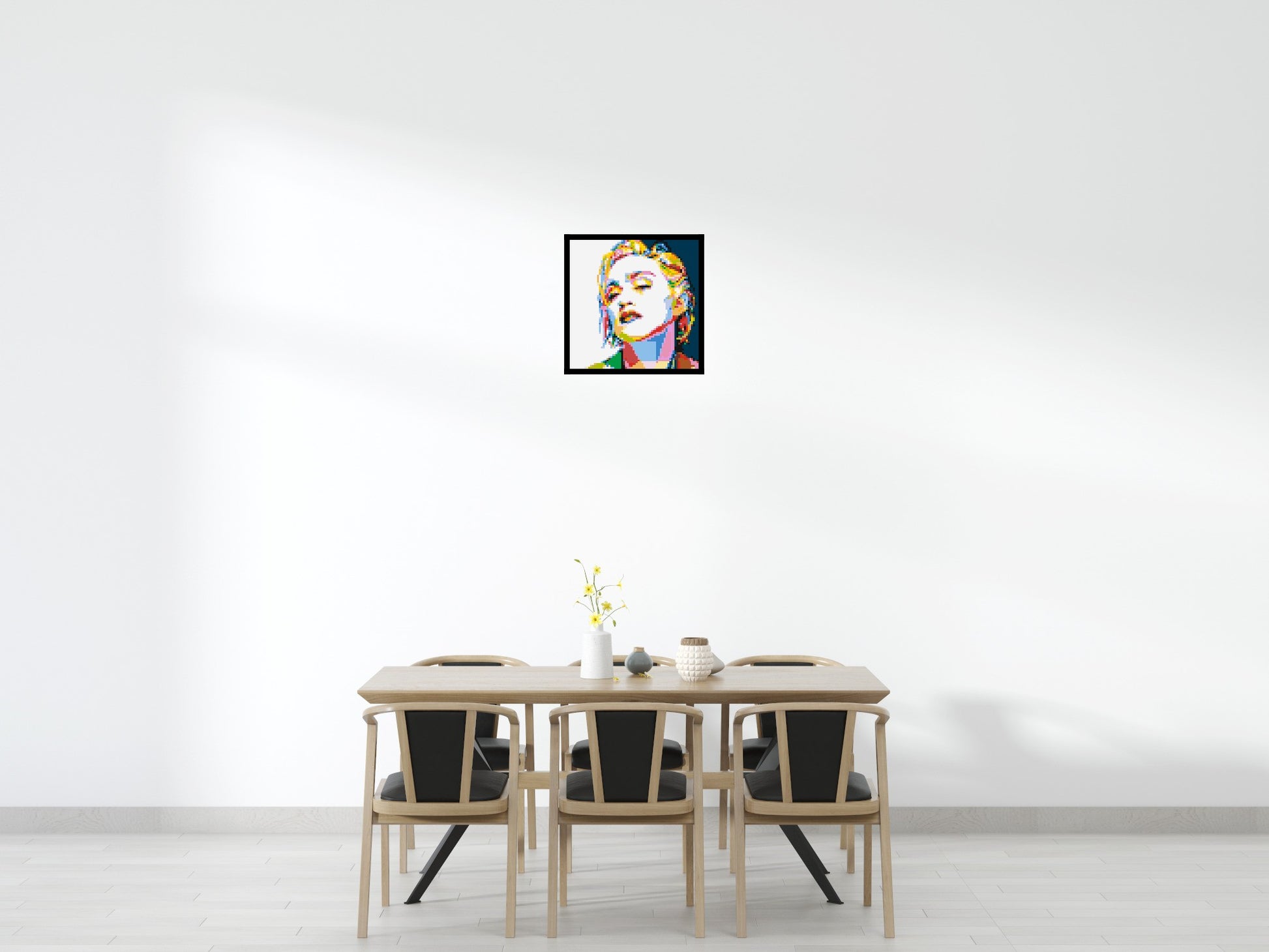Madonna - Brick Art Mosaic Kit 3x3 scene with frame