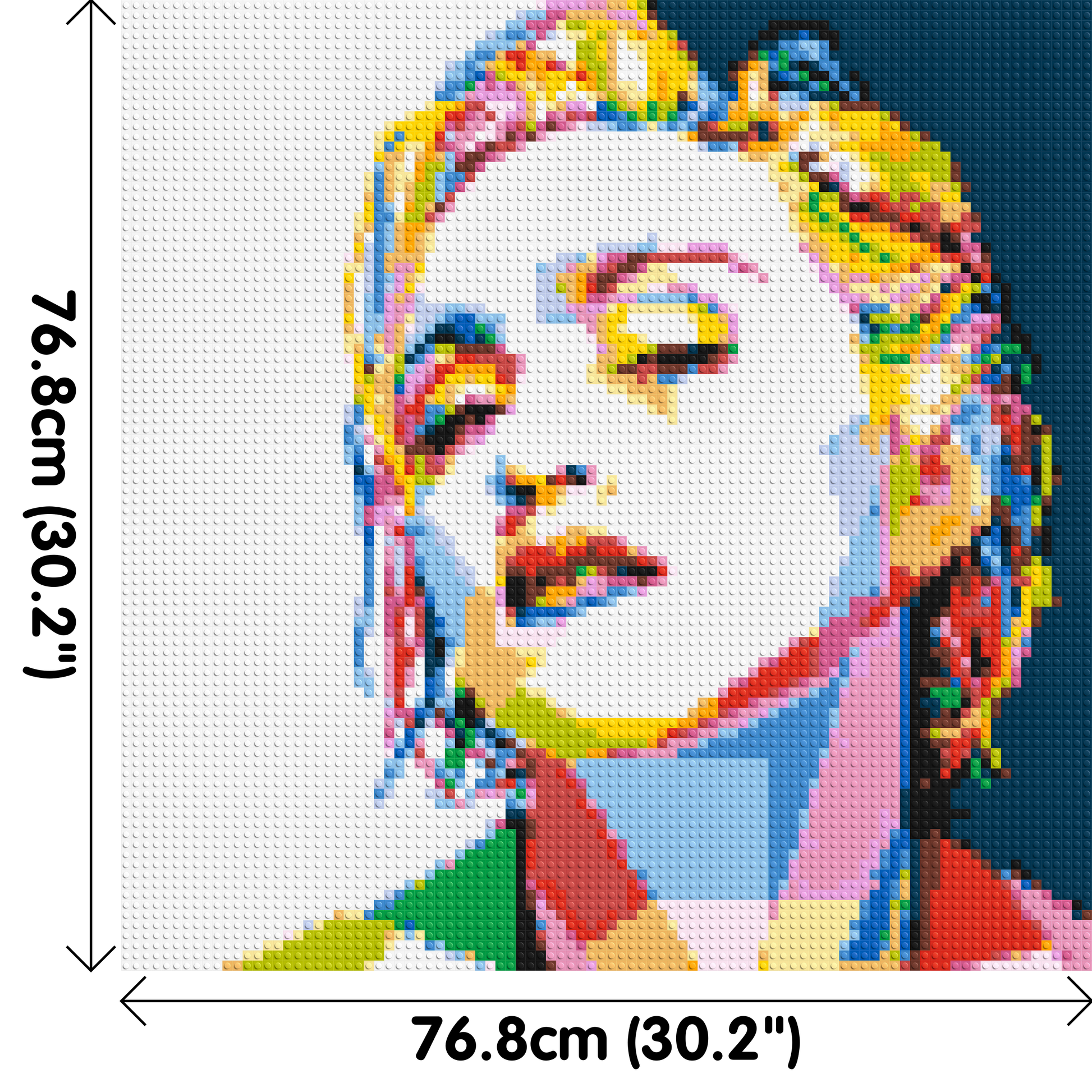 Madonna - Brick Art Mosaic Kit 4x4 dimensions
