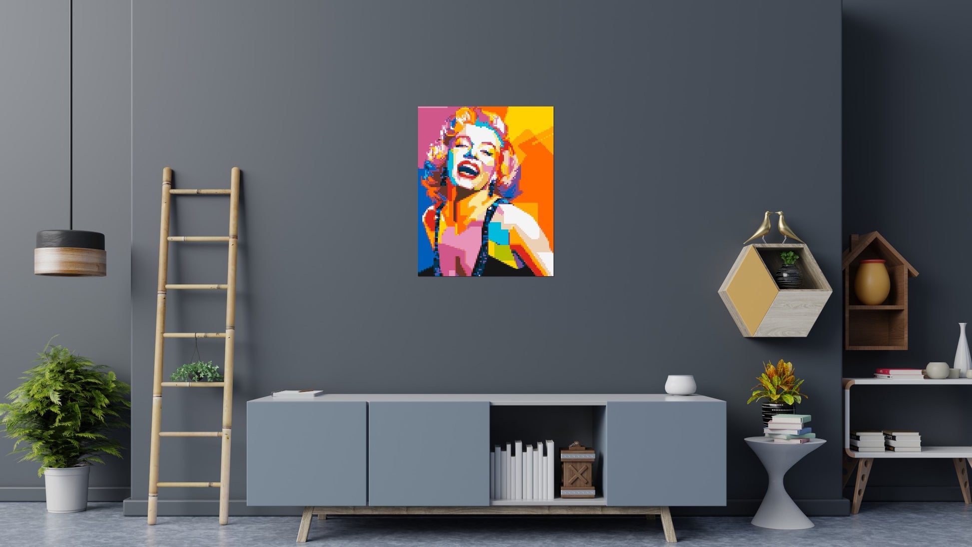 Marilyn Monroe #2 - Brick Art Mosaic Kit 4x5 scene