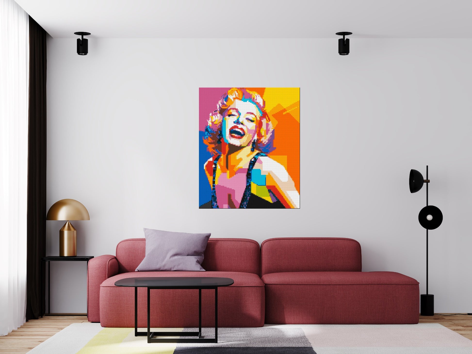 Marilyn Monroe #2 - Brick Art Mosaic Kit 5x6 scene