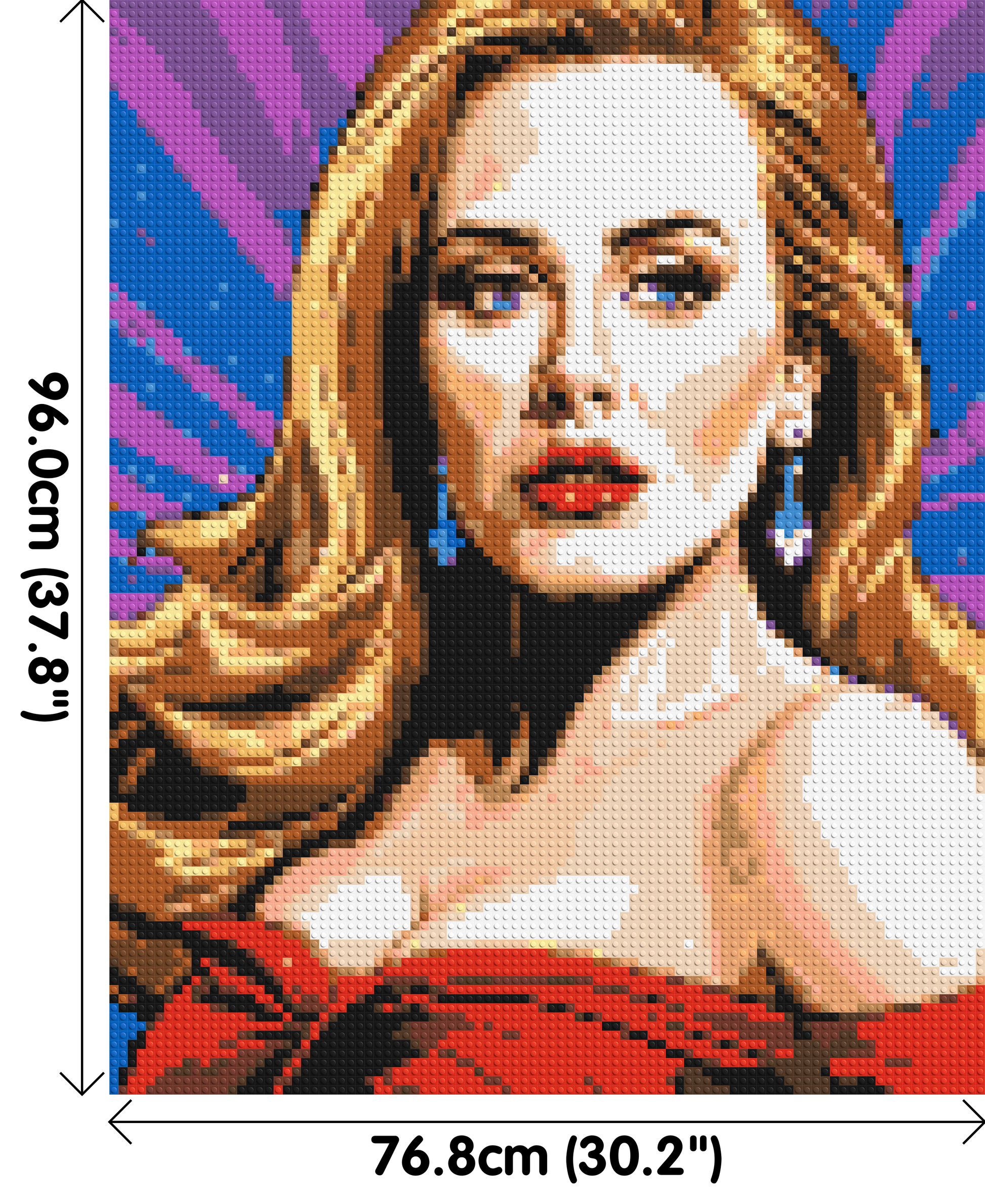 Adele - Brick Art Mosaic Kit 4x5 dimensions