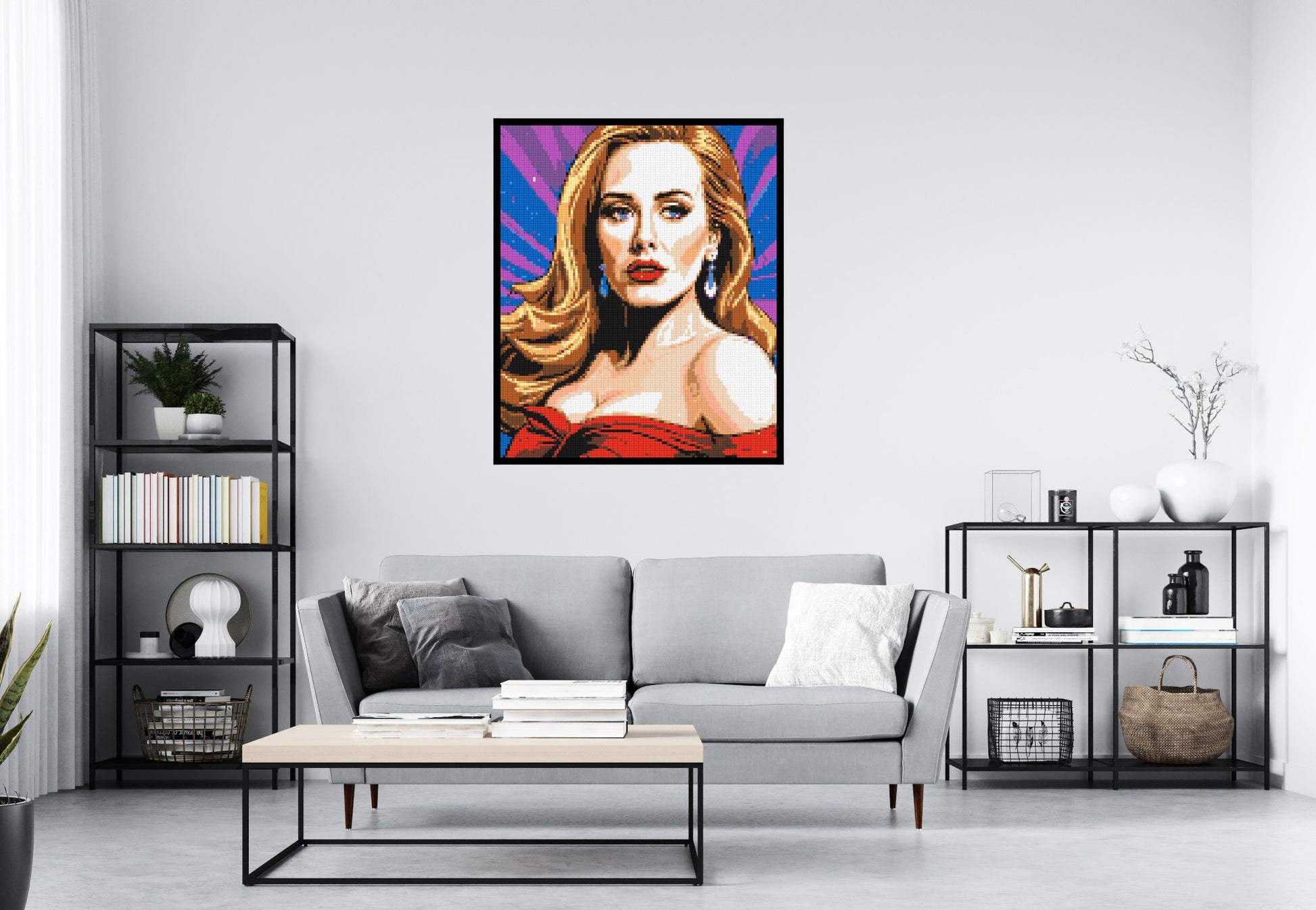 Adele - Brick Art Mosaic Kit 5x6 scene with frame