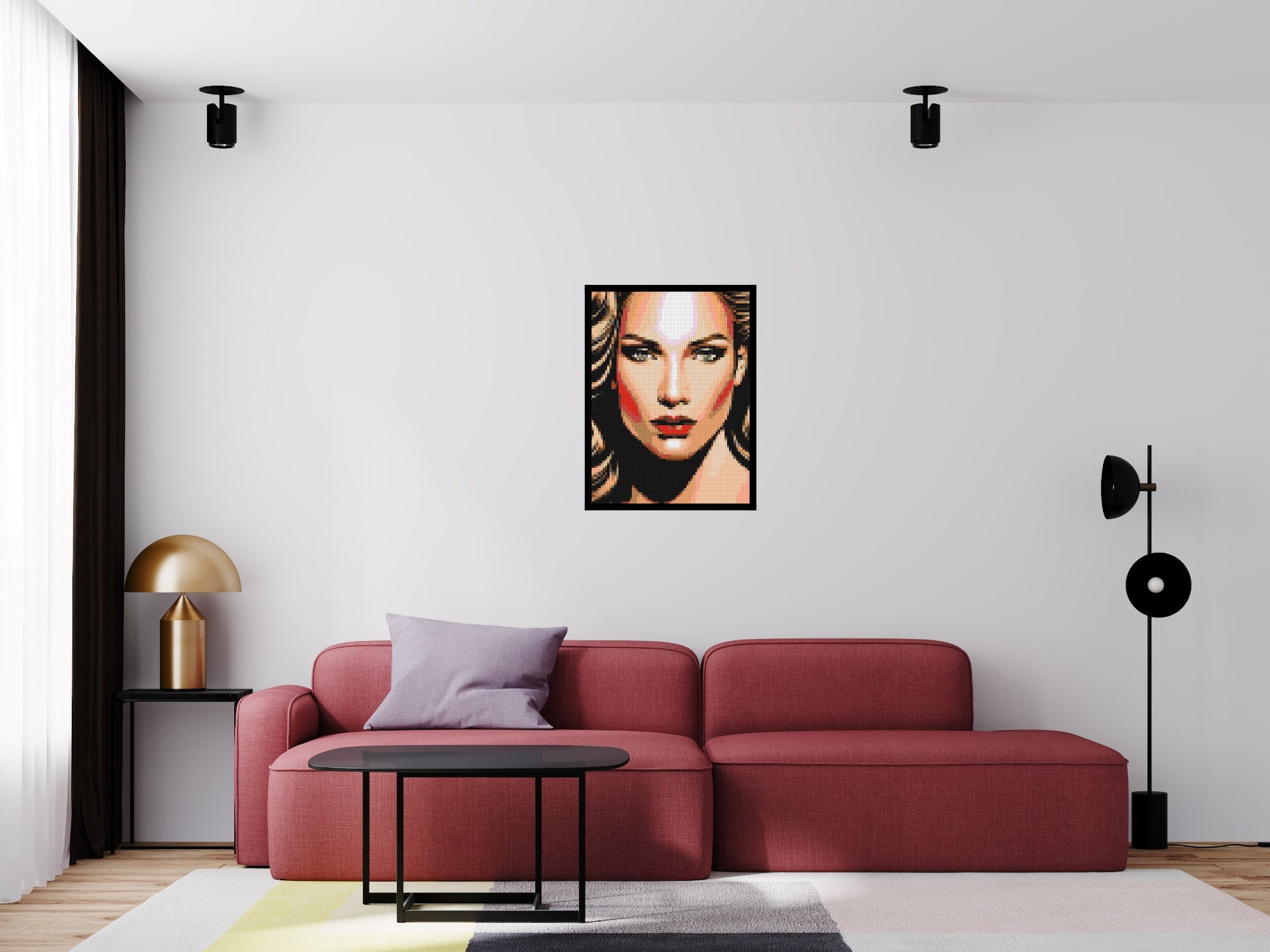 Jennifer Lopez - Brick Art Mosaic Kit 3x4 scene with frame