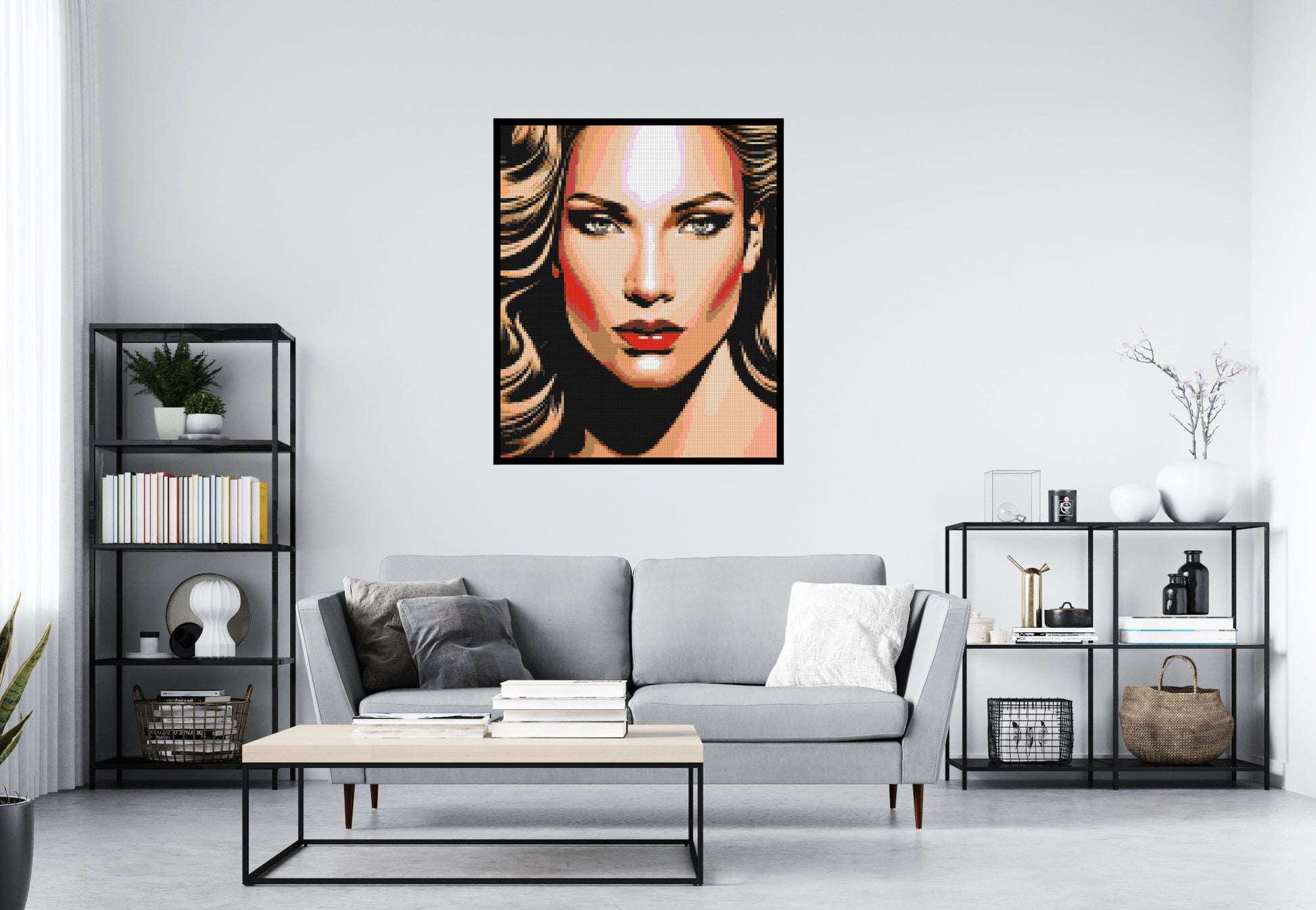 Jennifer Lopez - Brick Art Mosaic Kit 5x6 scene with frame