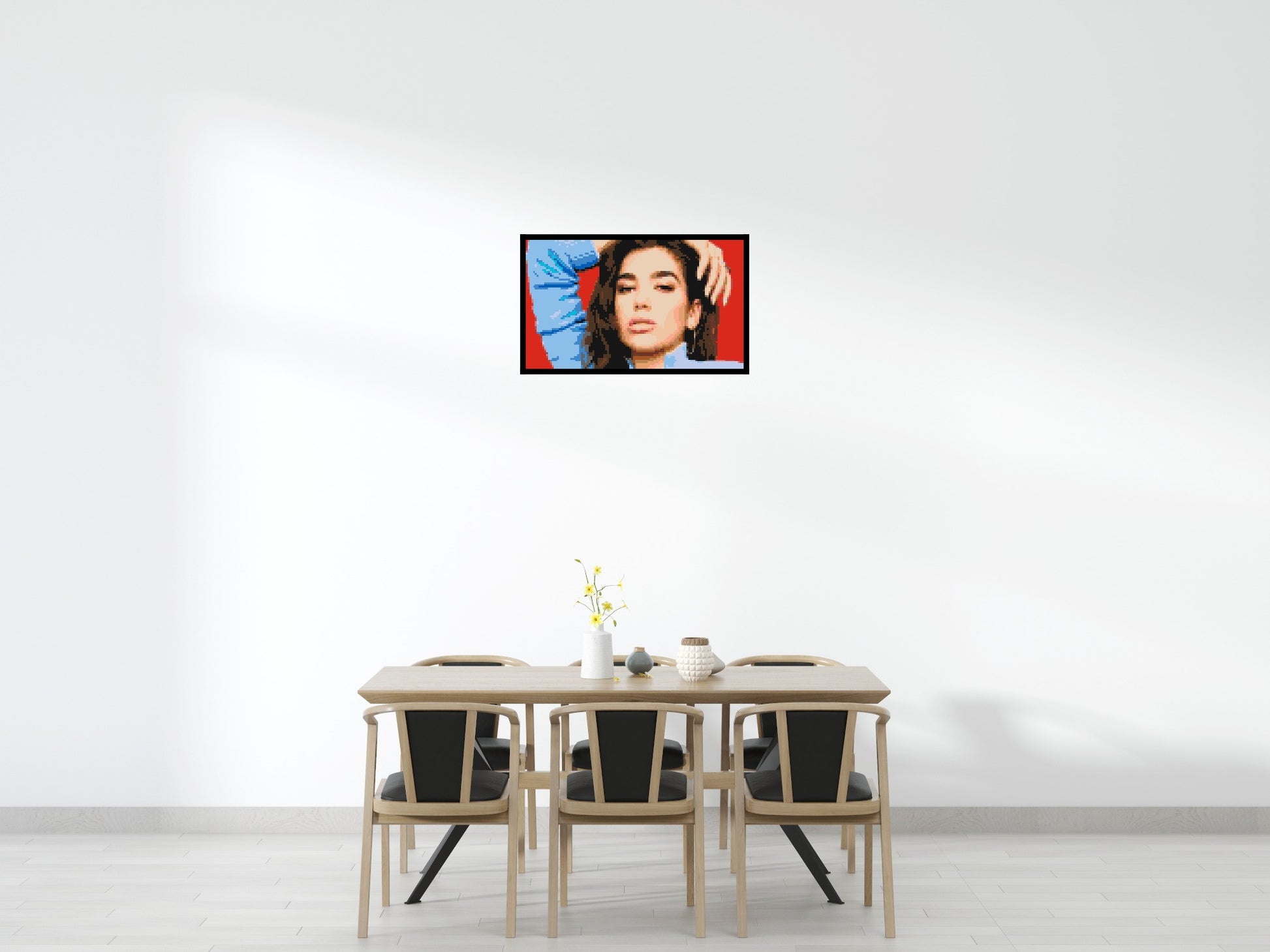 Dua Lipa - Brick Art Mosaic Kit 5x3 scene with frame