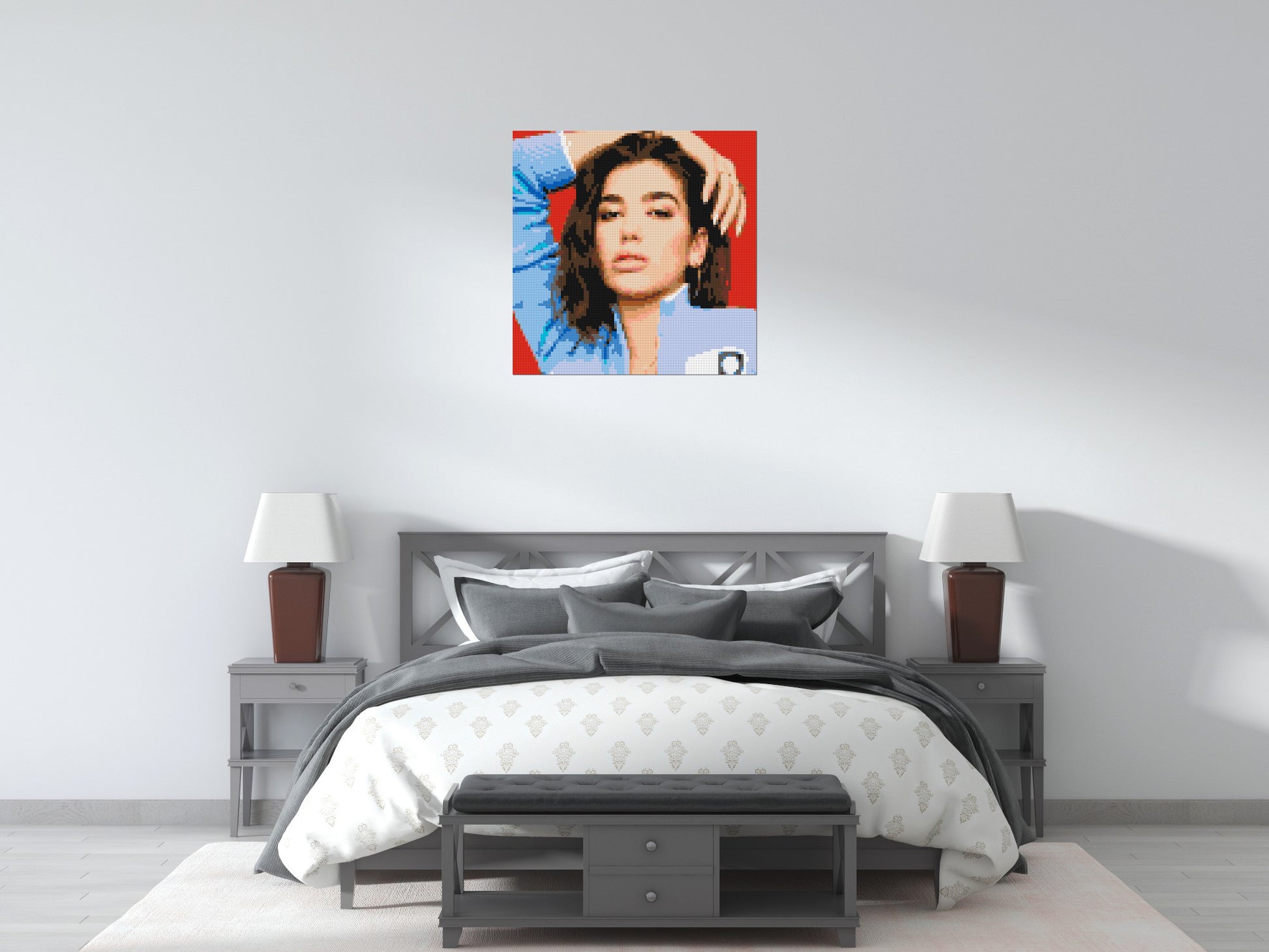 Dua Lipa - Brick Art Mosaic Kit 4x4 scene