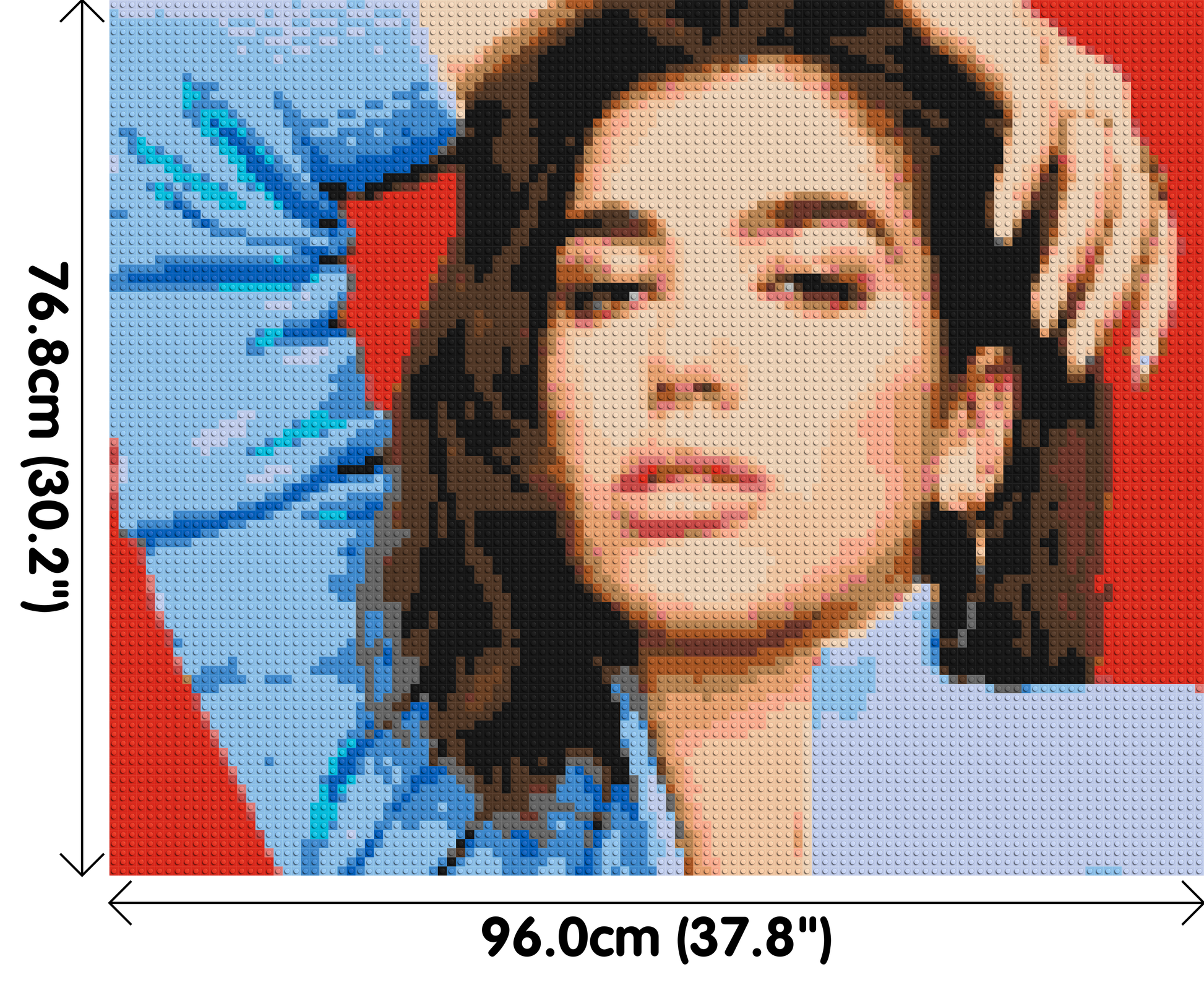 Dua Lipa - Brick Art Mosaic Kit 5x4 dimensions