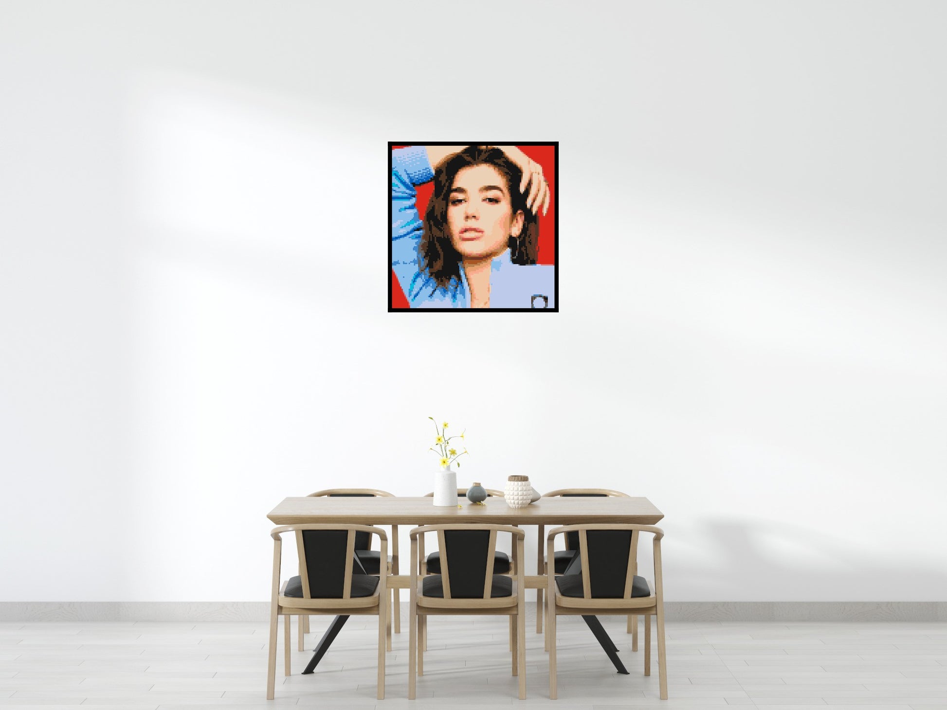 Dua Lipa - Brick Art Mosaic Kit 5x5 scene with frame