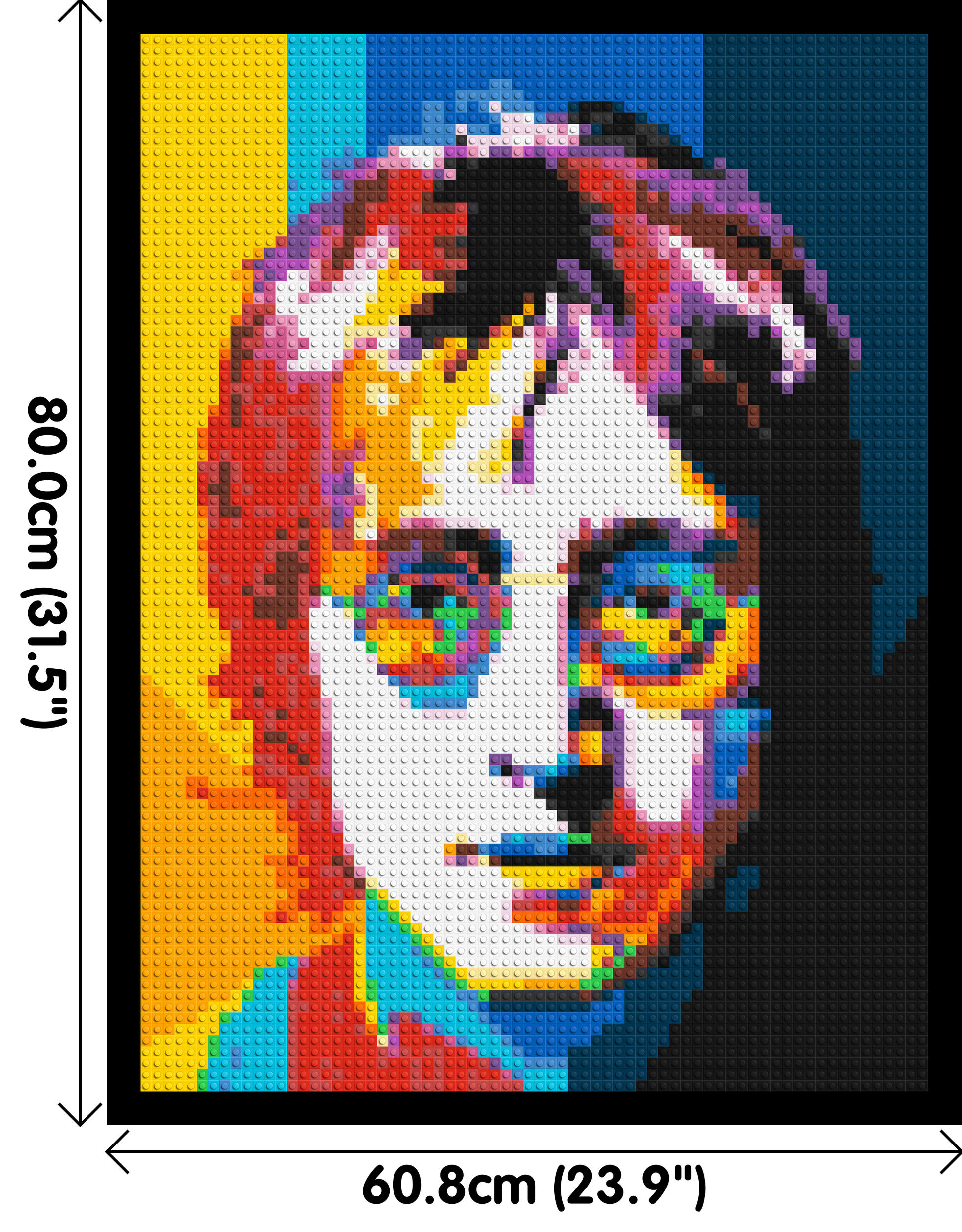 John Lennon - Brick Art Mosaic Kit 3x4 dimensions with frame