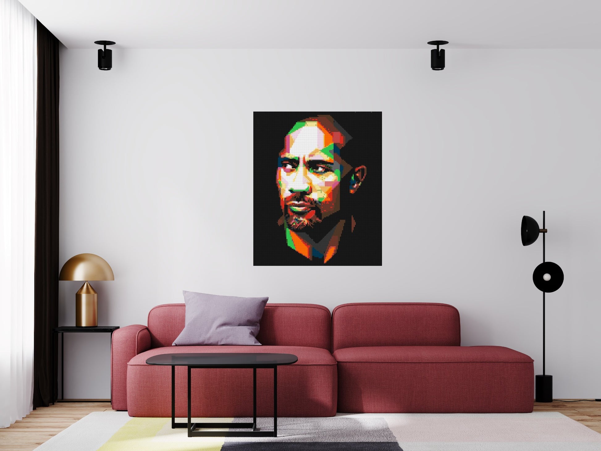 The Rock - Brick Art Mosaic Kit 5x6 scene