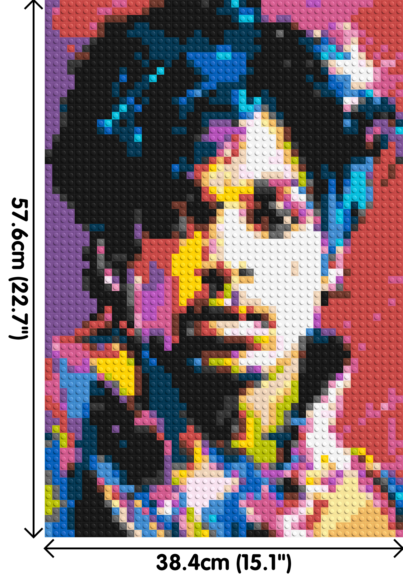 Prince - Brick Art Mosaic Kit 2x3 dimensions