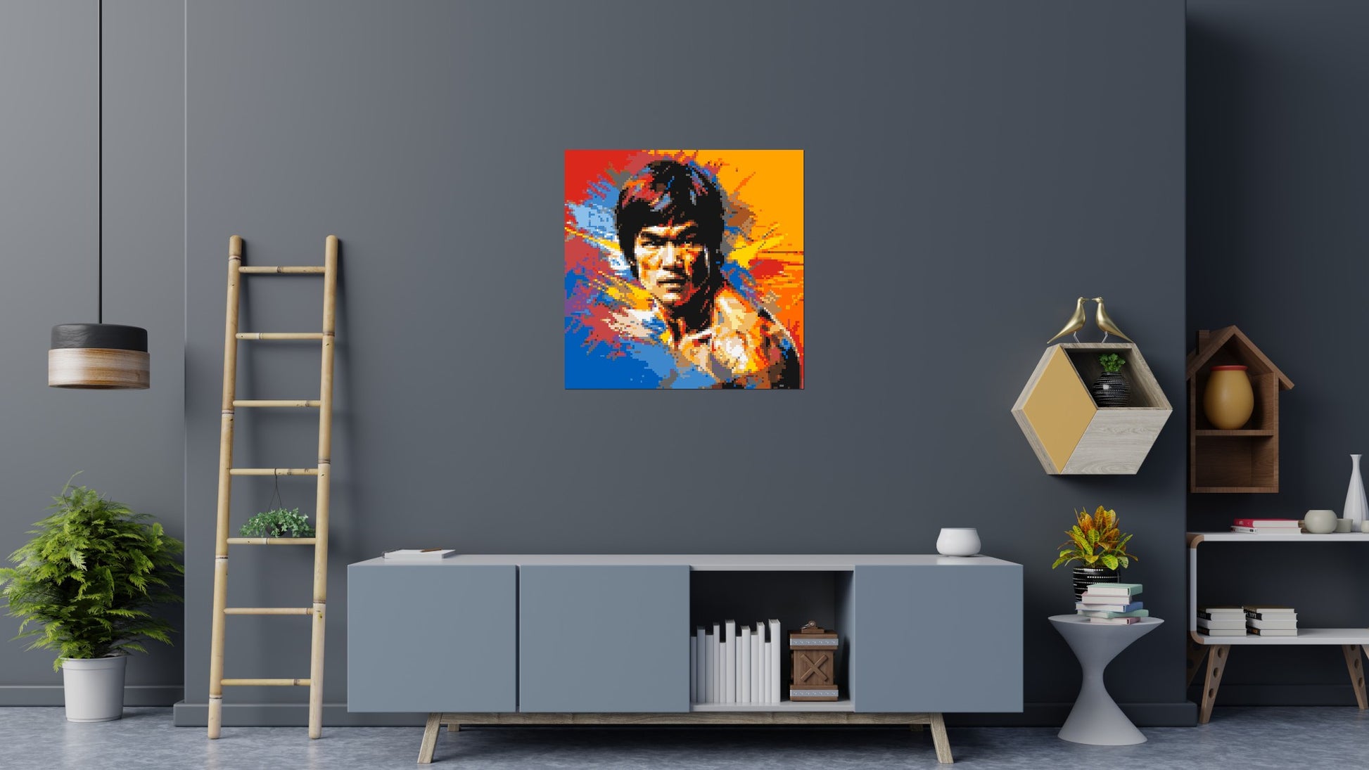 Bruce Lee - Brick Art Mosaic Kit 5x5 scene