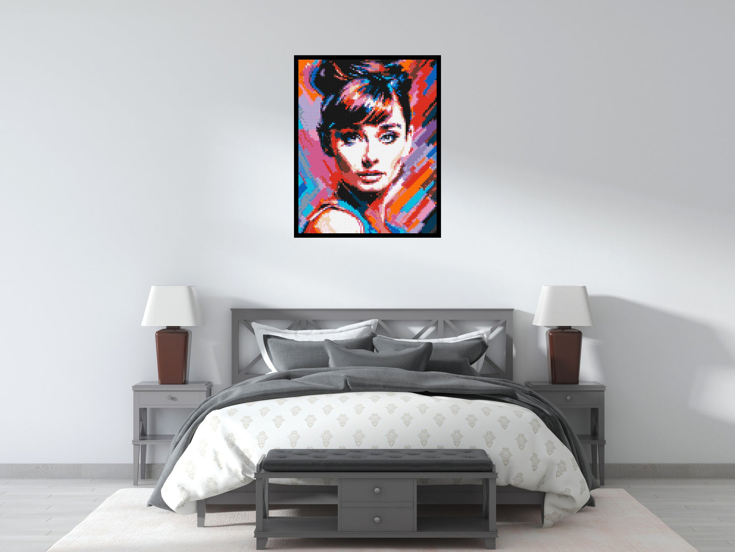 Audrey Hepburn - Brick Art Mosaic Kit 4x5 large