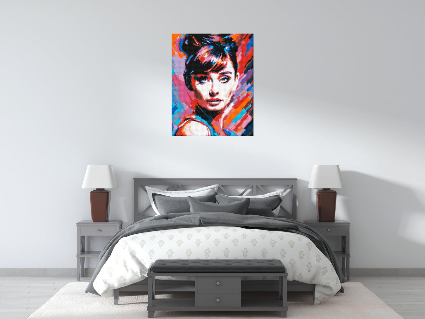 Audrey Hepburn - Brick Art Mosaic Kit 4x5 large