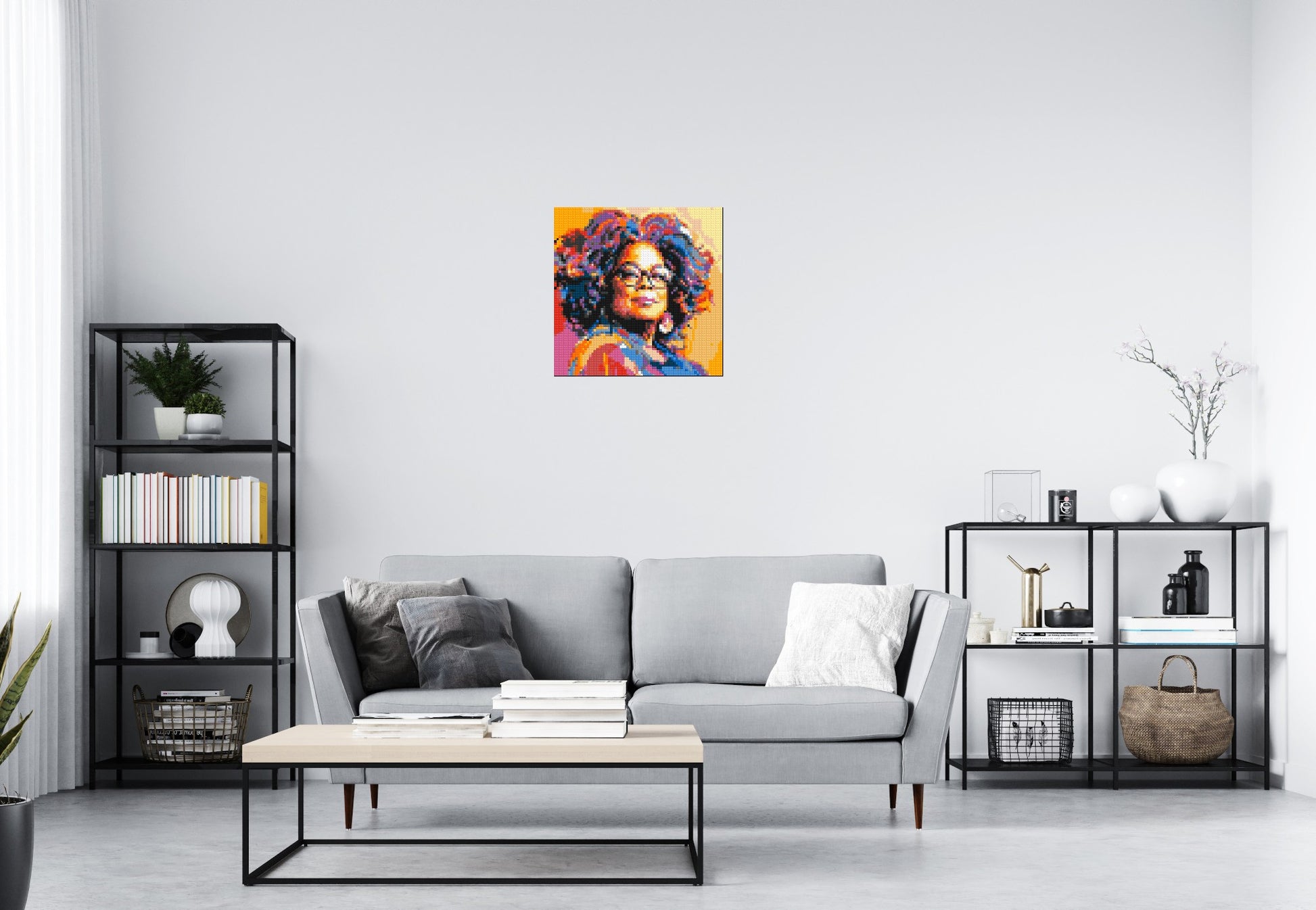 Oprah Winfrey - Brick Art Mosaic Kit 3x3 scene