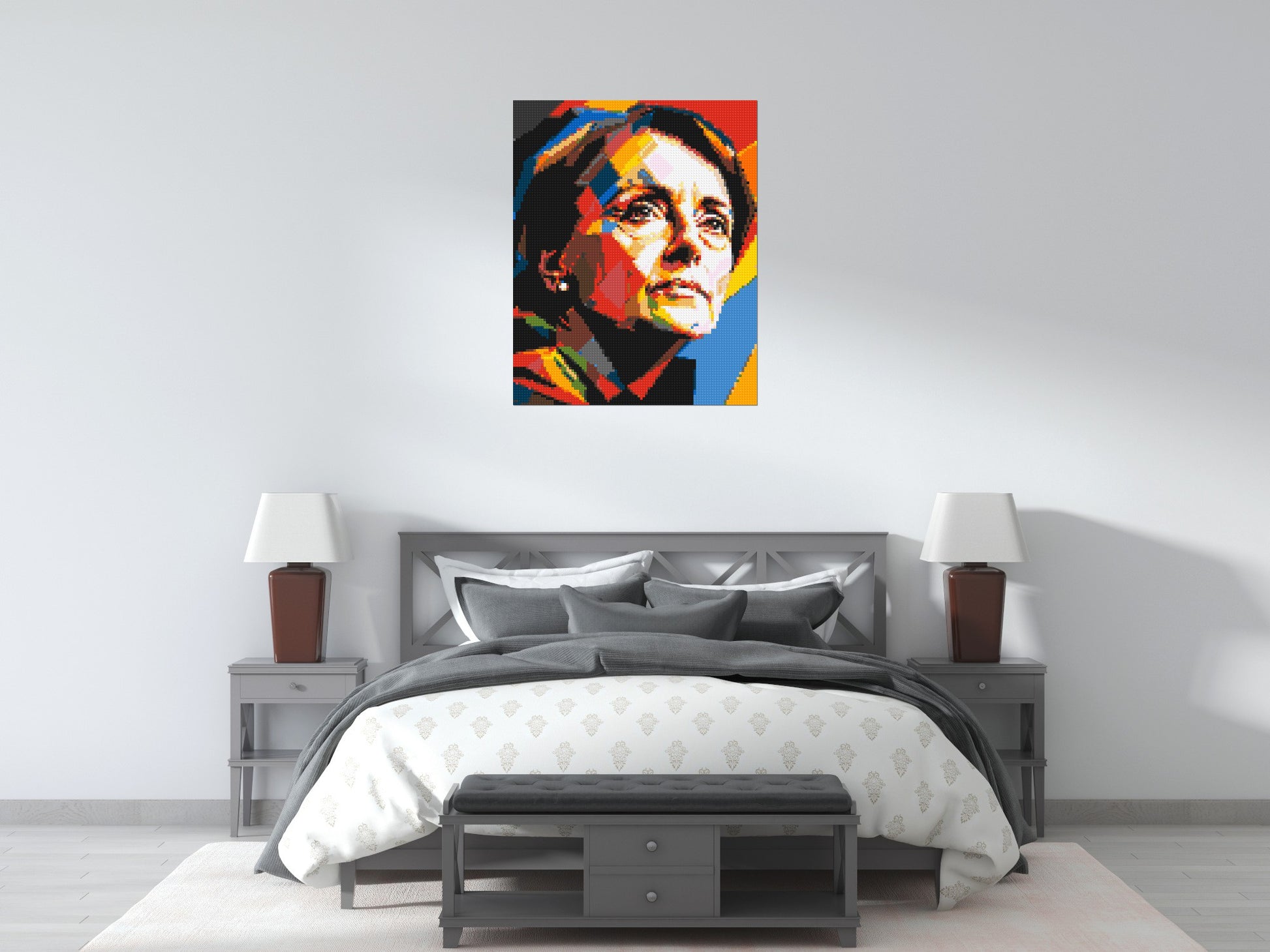 Georgia O'Keeffe - Brick Art Mosaic Kit 4x5 scene