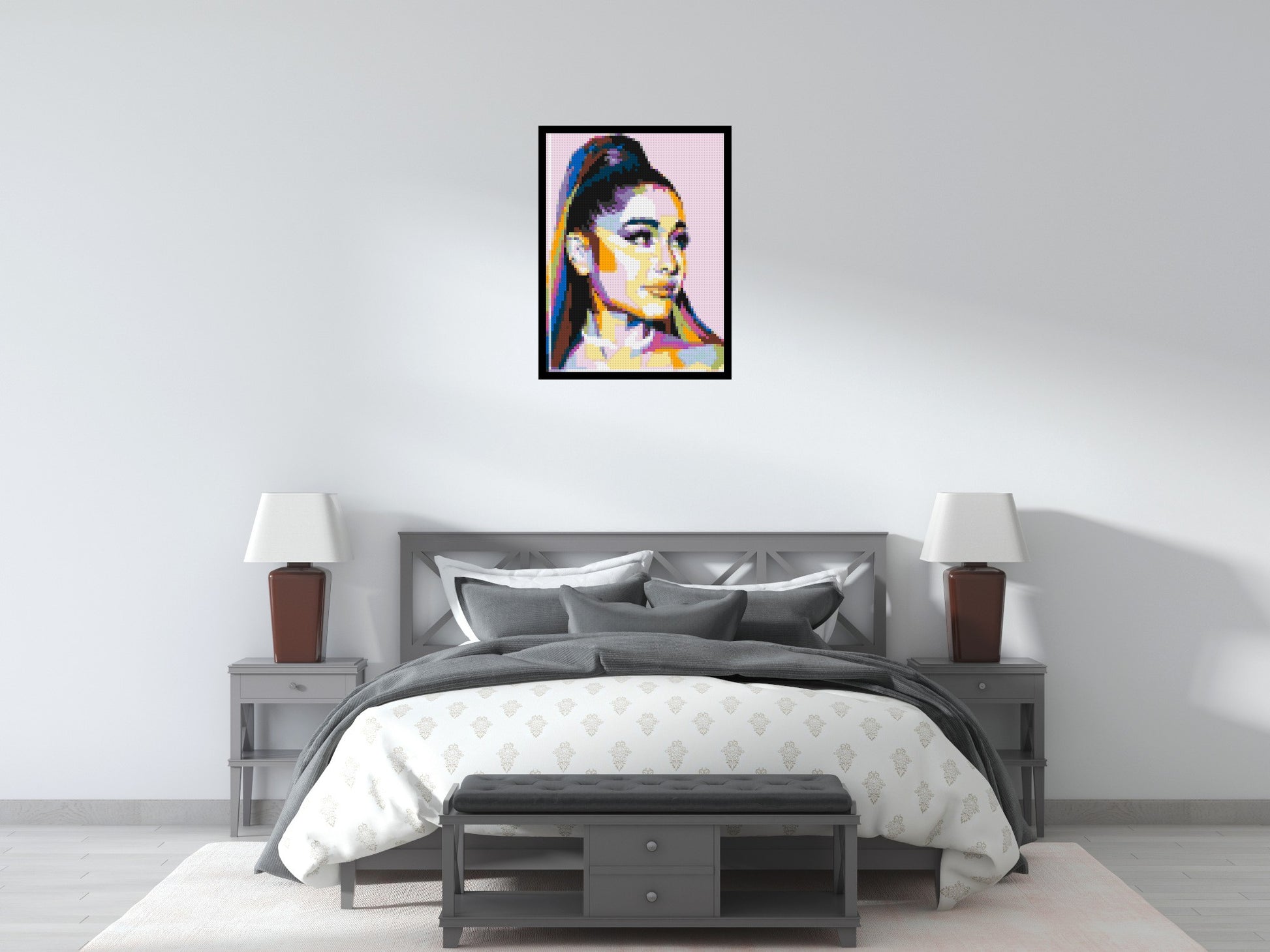 Ariana Grande - Brick Art Mosaic Kit 3x4 scene with frame