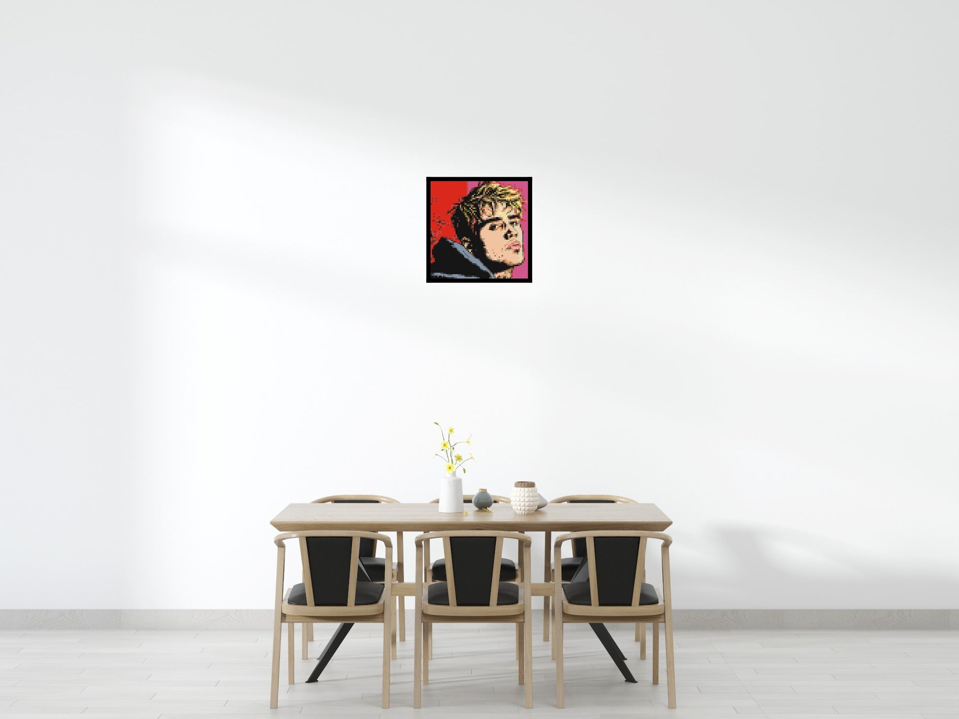 Justin Bieber - Brick Art Mosaic Kit 3x3 scene with frame