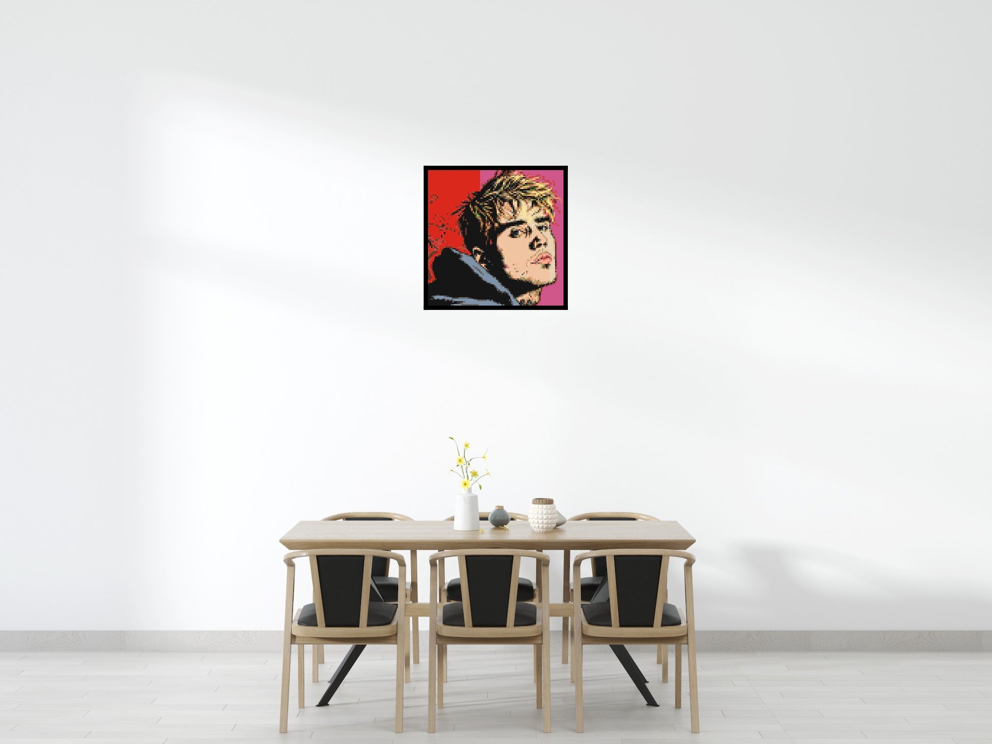 Justin Bieber - Brick Art Mosaic Kit 4x4 scene with frame