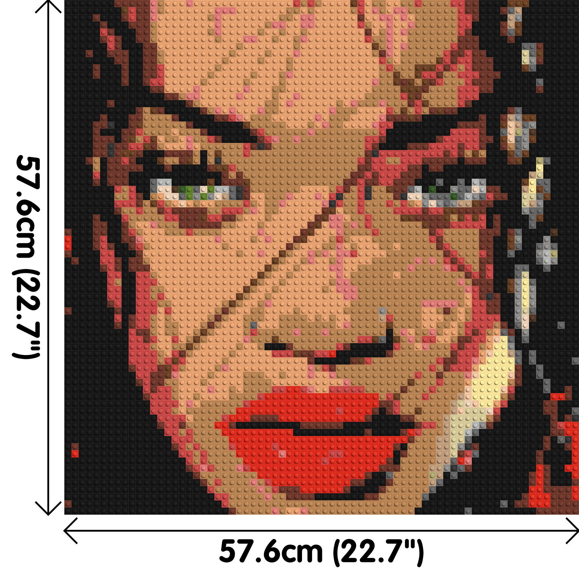 Rihanna - Brick Art Mosaic Kit 3x3 dimensions