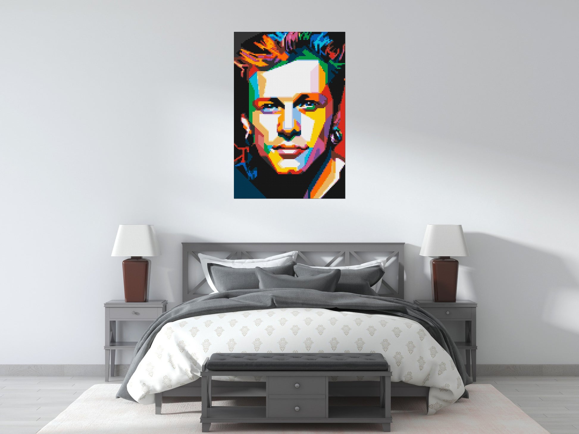 Jon Bon Jovi Pop Art - Brick Art Mosaic Kit 4x6 scene