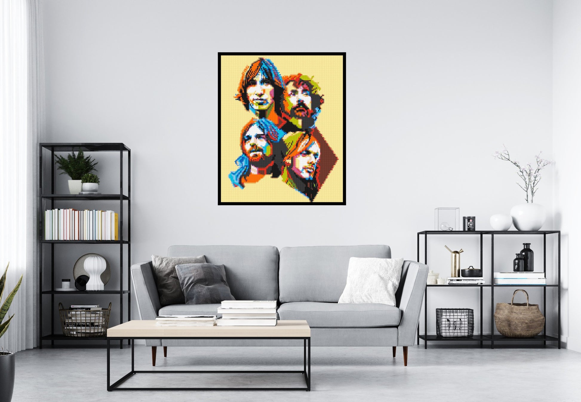 Pink Floyd - Brick Art Mosaic Kit 5x6 scene with frame