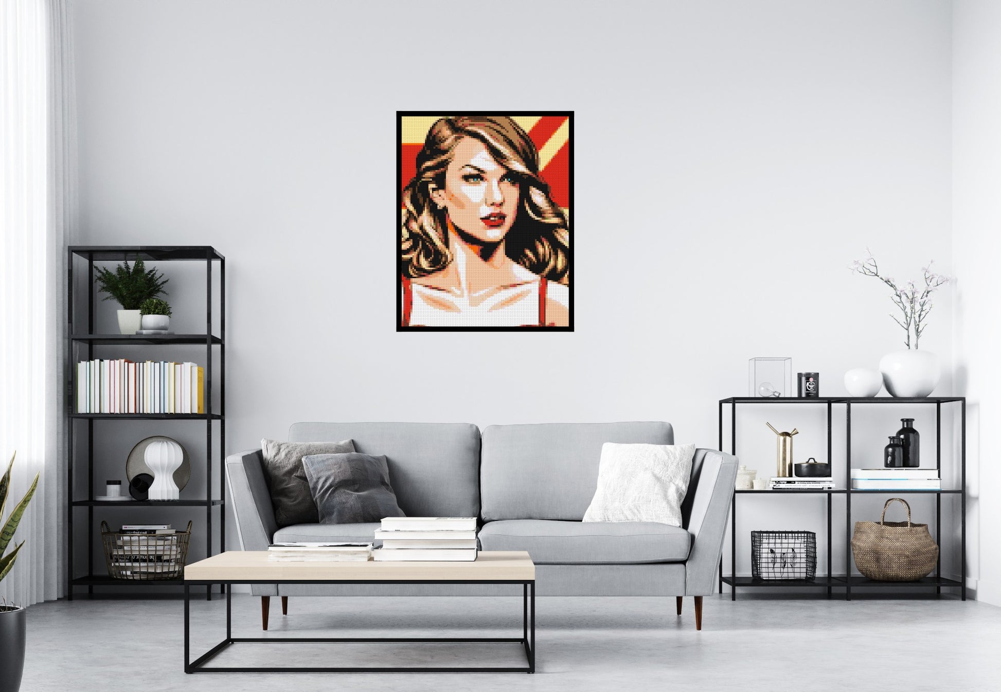 Taylor Swift - Brick Art Mosaic Kit 4x5 scene with frame
