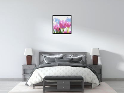 Pink Tulips - Brick Art Mosaic Kit 3x3 large