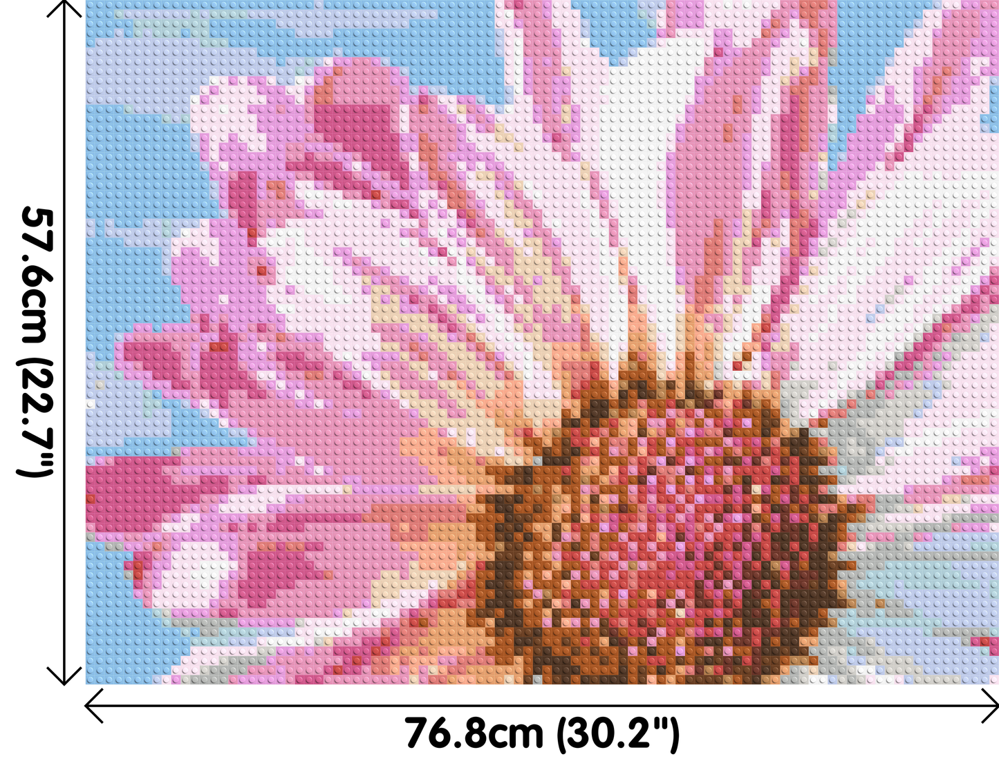 Pink Daisy - Brick Art Mosaic Kit 4x3 large