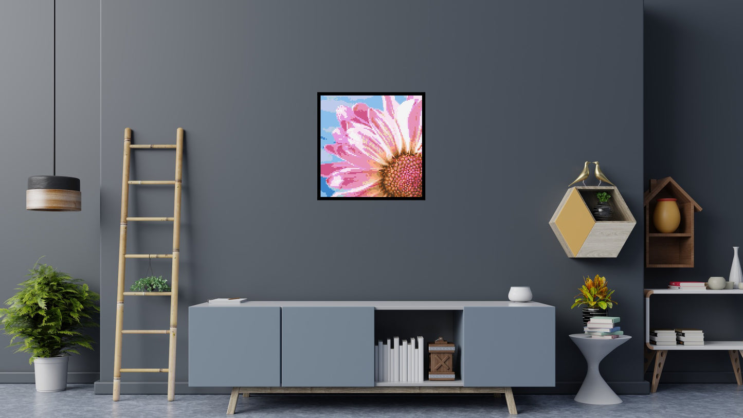 Pink Daisy - Brick Art Mosaic Kit 4x4 large