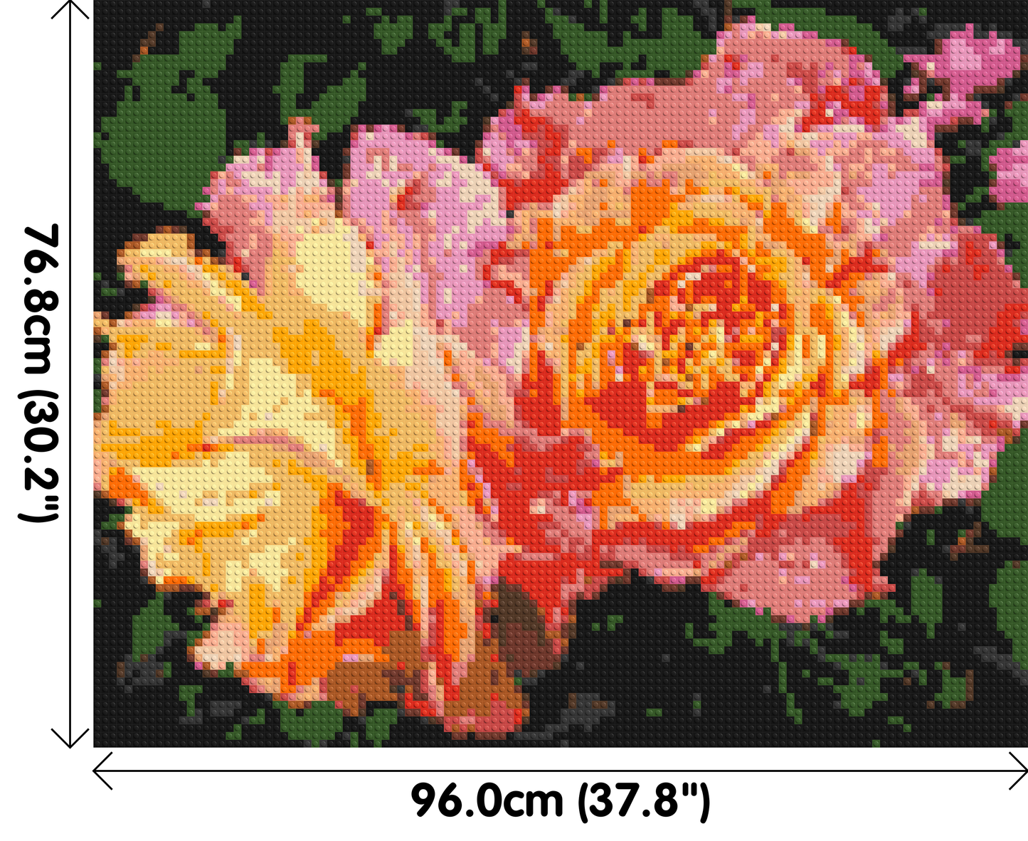 Roses - Brick Art Mosaic Kit 5x4 large