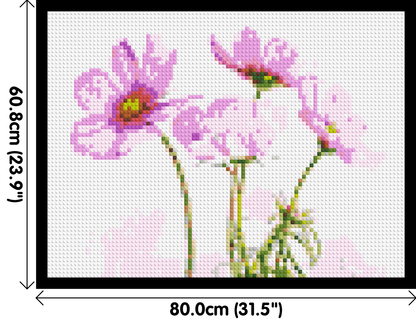 Pink Cosmea - Brick Art Mosaic Kit 4x3 large