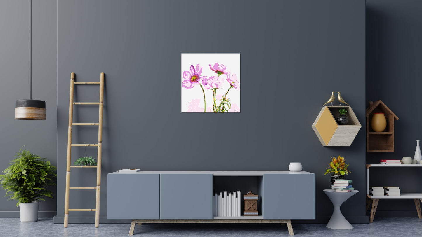 Pink Cosmea - Brick Art Mosaic Kit 4x4 large