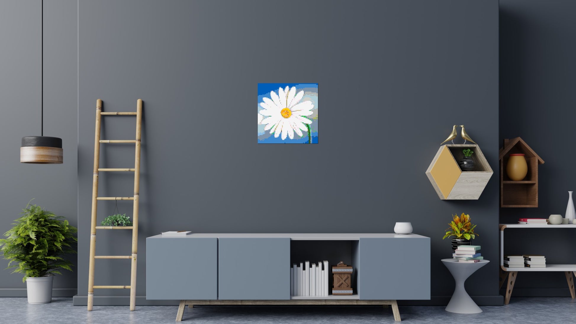 Margherite - Brick Art Mosaic Kit 3x3 scene