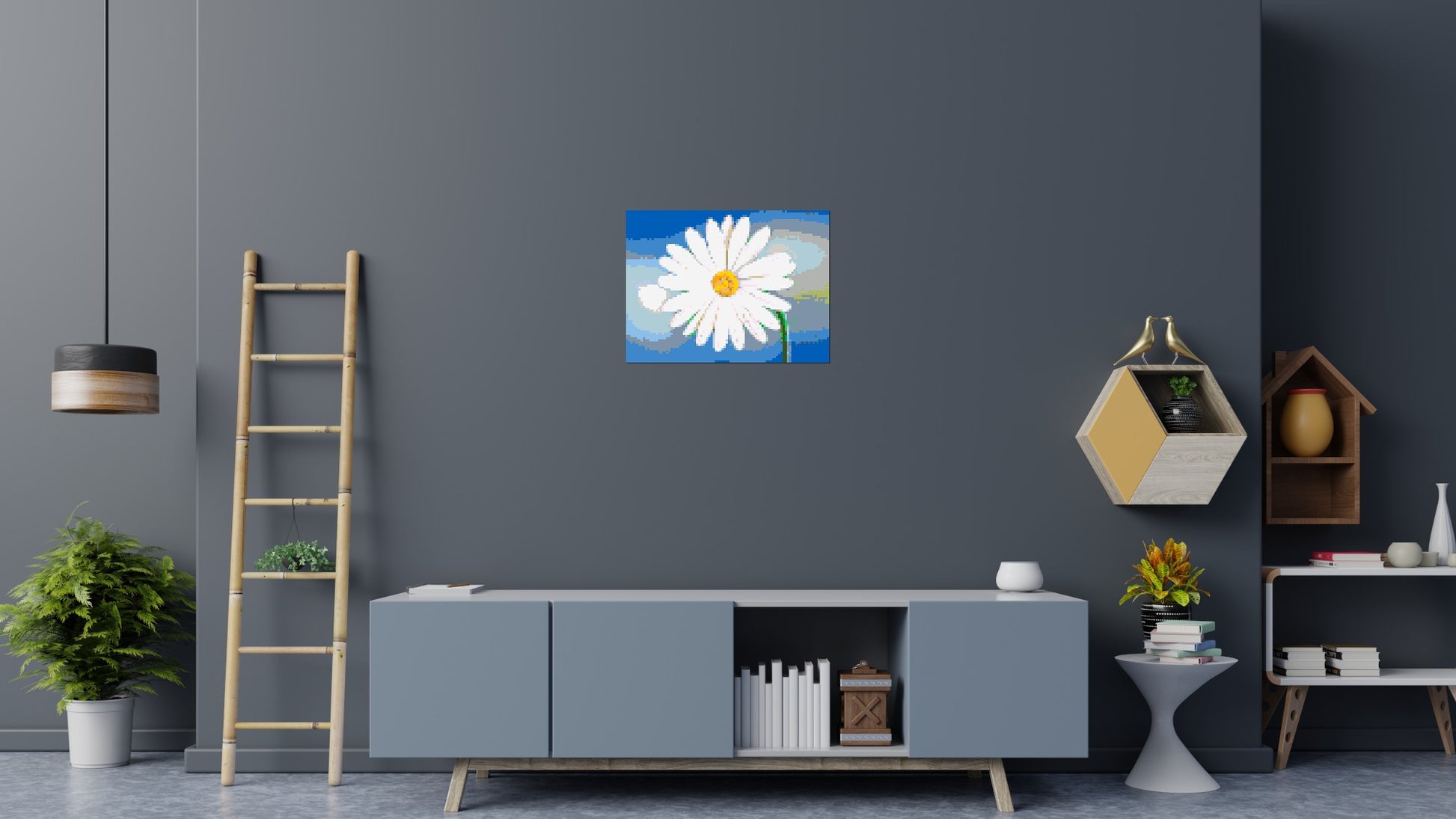 Margherite - Brick Art Mosaic Kit 4x3 scene