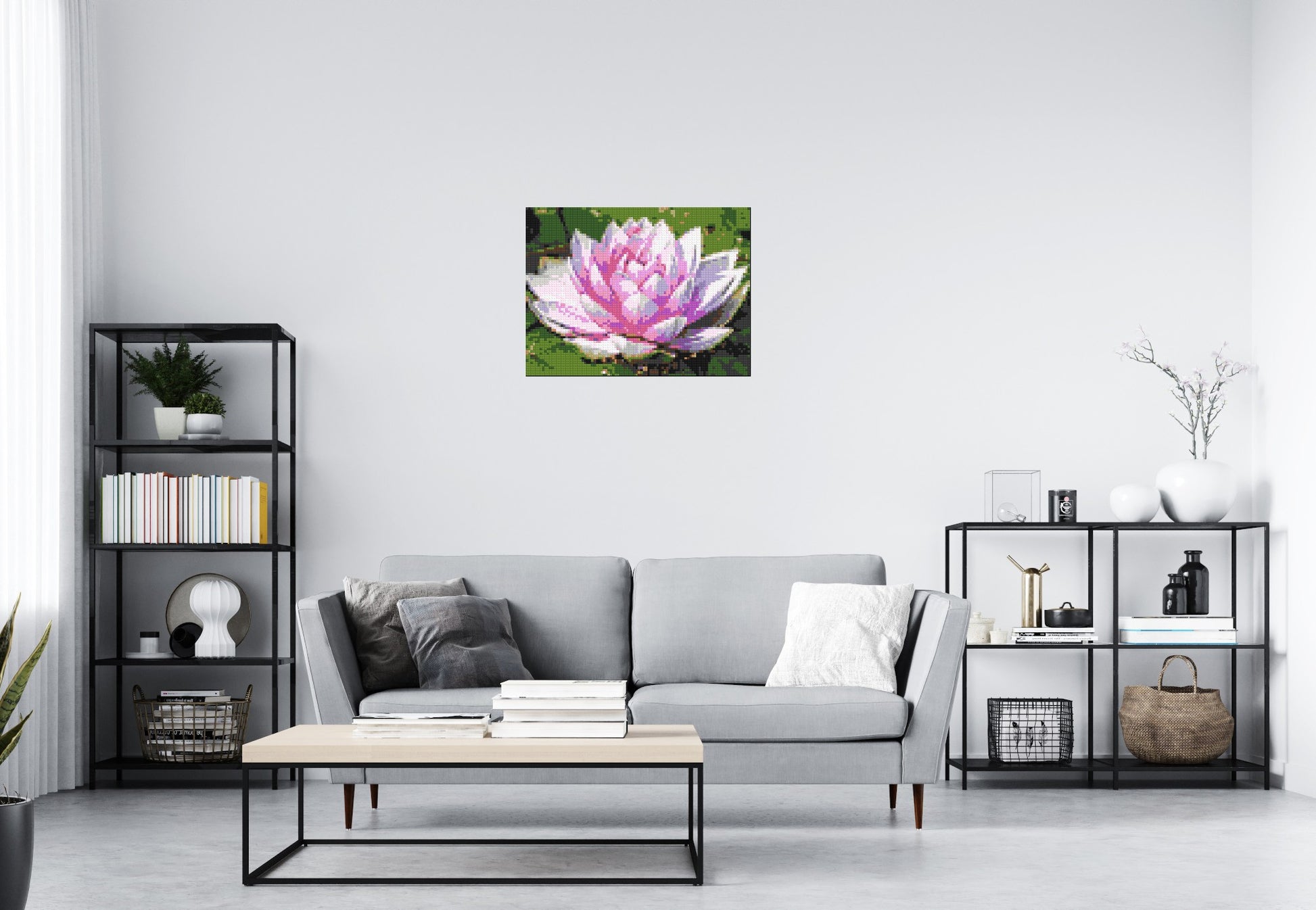 Water Lily - Brick Art Mosaic Kit 4x3 scene